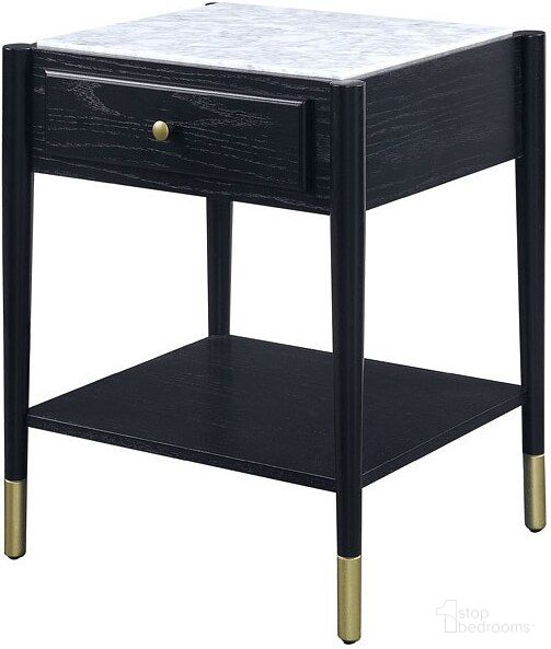The appearance of Atalia End Table designed by ACME in the modern / contemporary interior design. This black piece of furniture  was selected by 1StopBedrooms from Atalia Collection to add a touch of cosiness and style into your home. Sku: 83227. Material: Marble.