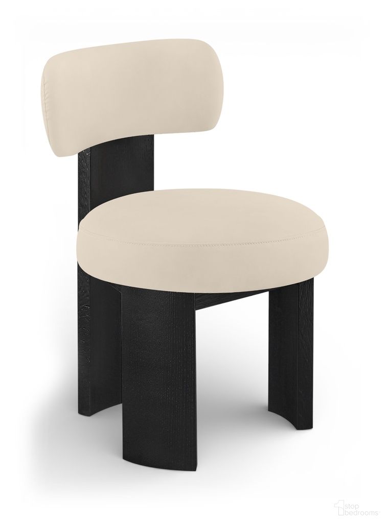 Atelier Vegan Leather Upholstered Dining Chair Set of 2 In Beige