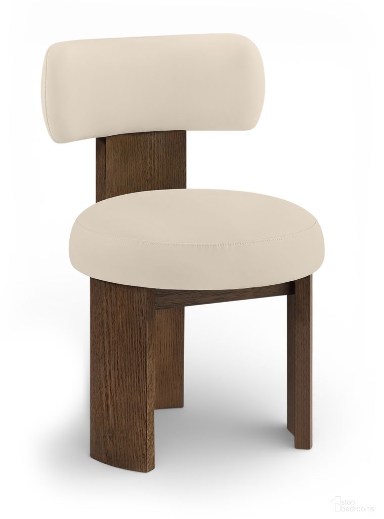 Atelier Vegan Leather Upholstered Dining Chair Set of 2 In Beige