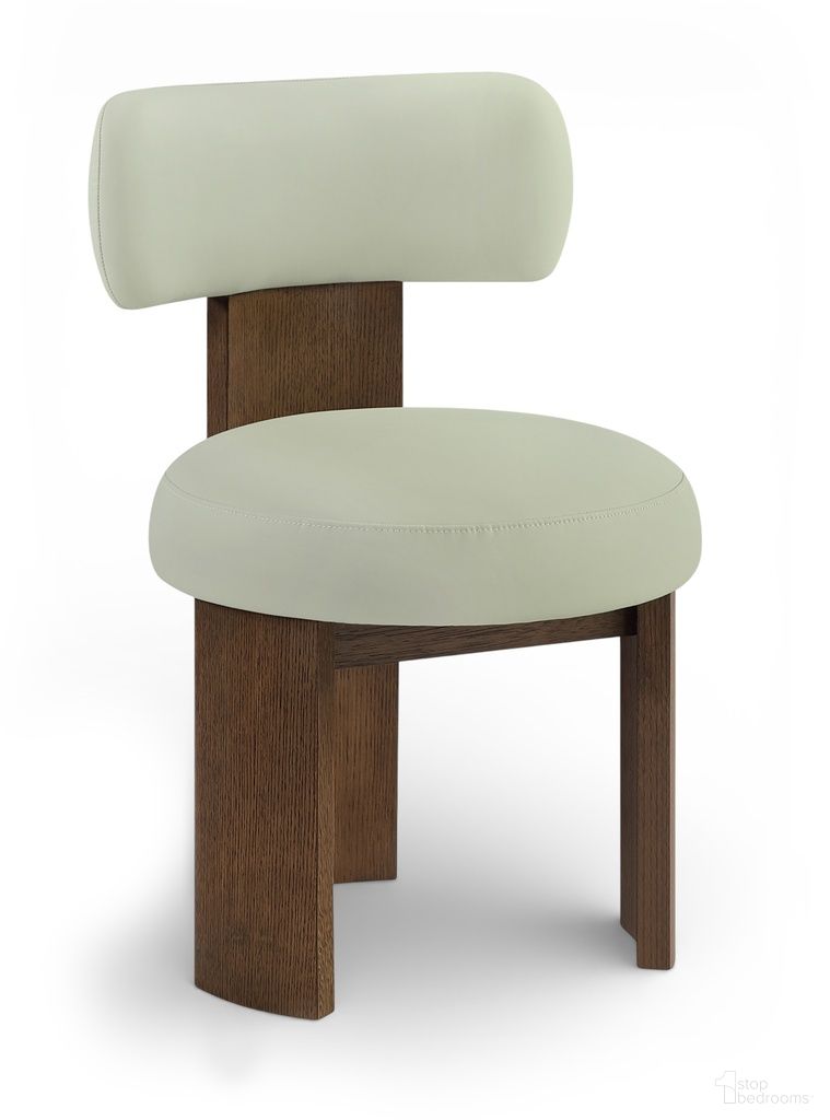 Atelier Vegan Leather Upholstered Dining Chair Set of 2 In Mint