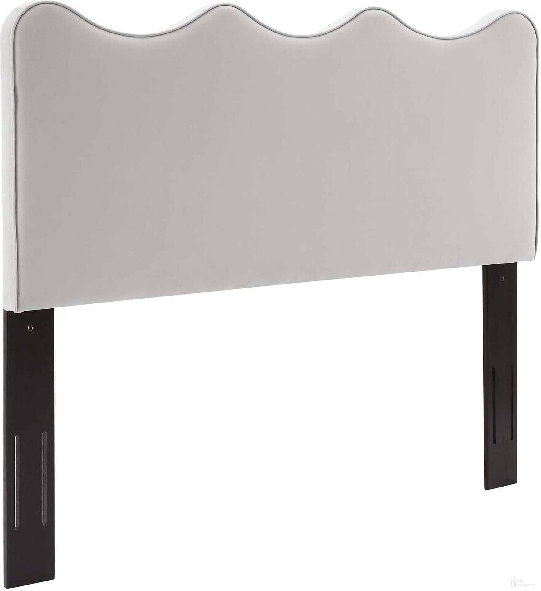 The appearance of Athena Performance Velvet Twin Headboard In Light Gray designed by Modway in the modern / contemporary interior design. This light gray piece of furniture was selected by 1StopBedrooms from Athena Collection to add a touch of cosiness and style into your home. Sku: MOD-6519-LGR. Bed Size: Twin. Material: MDF.