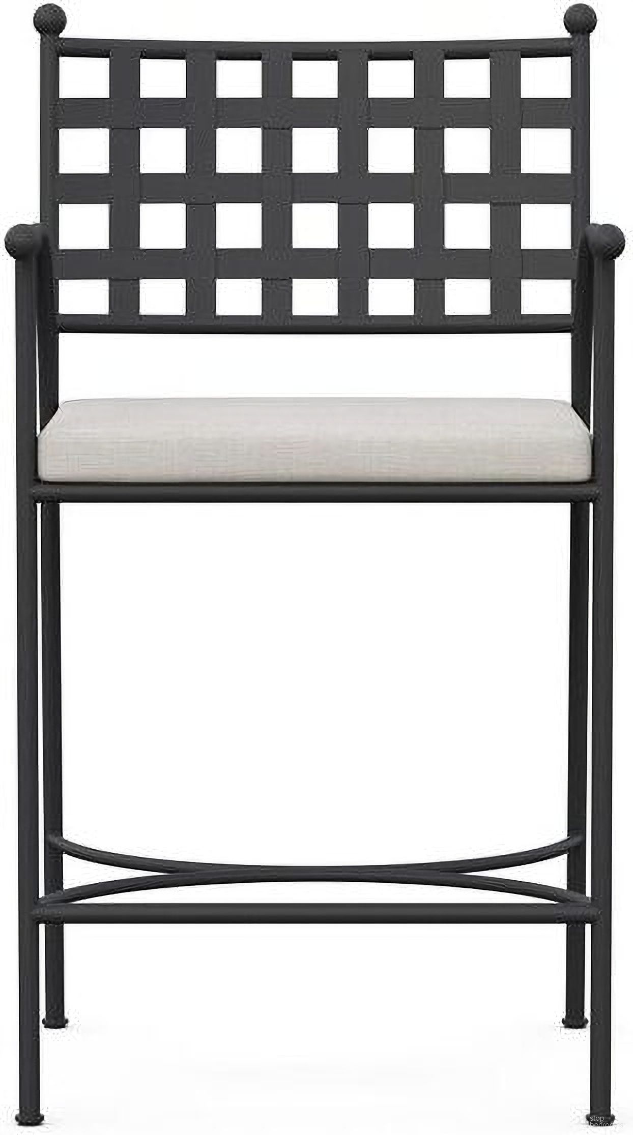 The appearance of Athens Counter Stool with Cushion In Linen designed by Azzurro Living in the traditional interior design. This linen piece of furniture was selected by 1StopBedrooms from Athens Collection to add a touch of cosiness and style into your home. Sku: ATH-WR01CS-CU. Material: Iron.