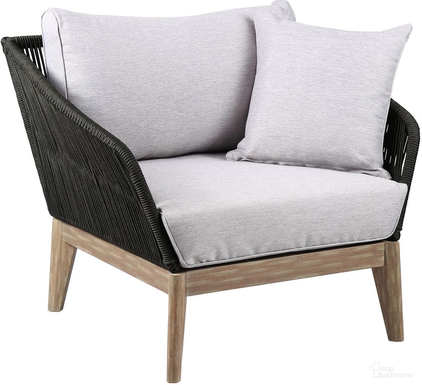 The appearance of Athos Indoor Outdoor Club Chair In Light Eucalyptus Wood with Charcoal Rope and Gray Cushions designed by Armen Living in the modern / contemporary interior design. This gray piece of furniture was selected by 1StopBedrooms from Athos Collection to add a touch of cosiness and style into your home. Sku: LCATCHWDLT. Material: Rope.
