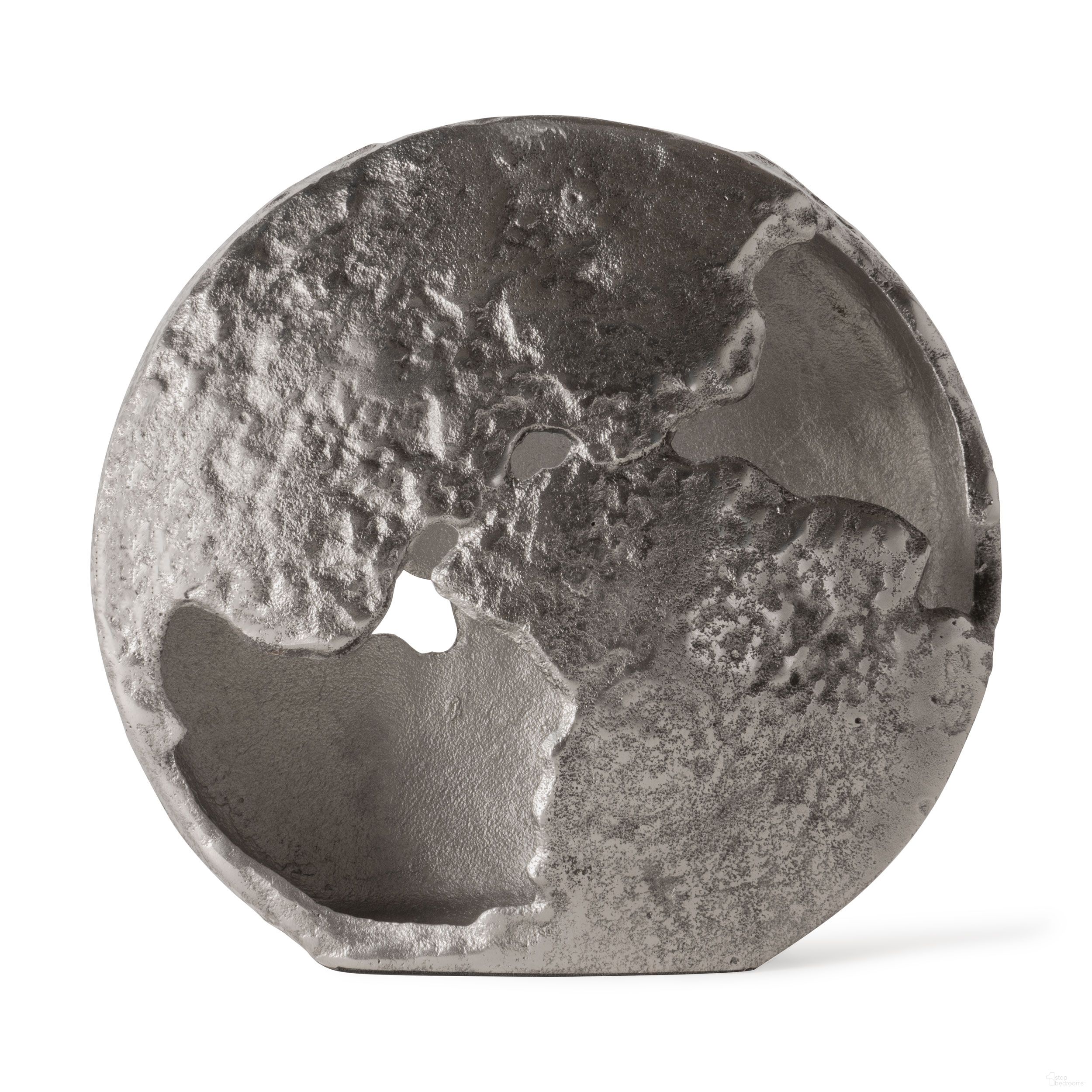 Atlas Large Decorative Metal Vase In Antique Nickel