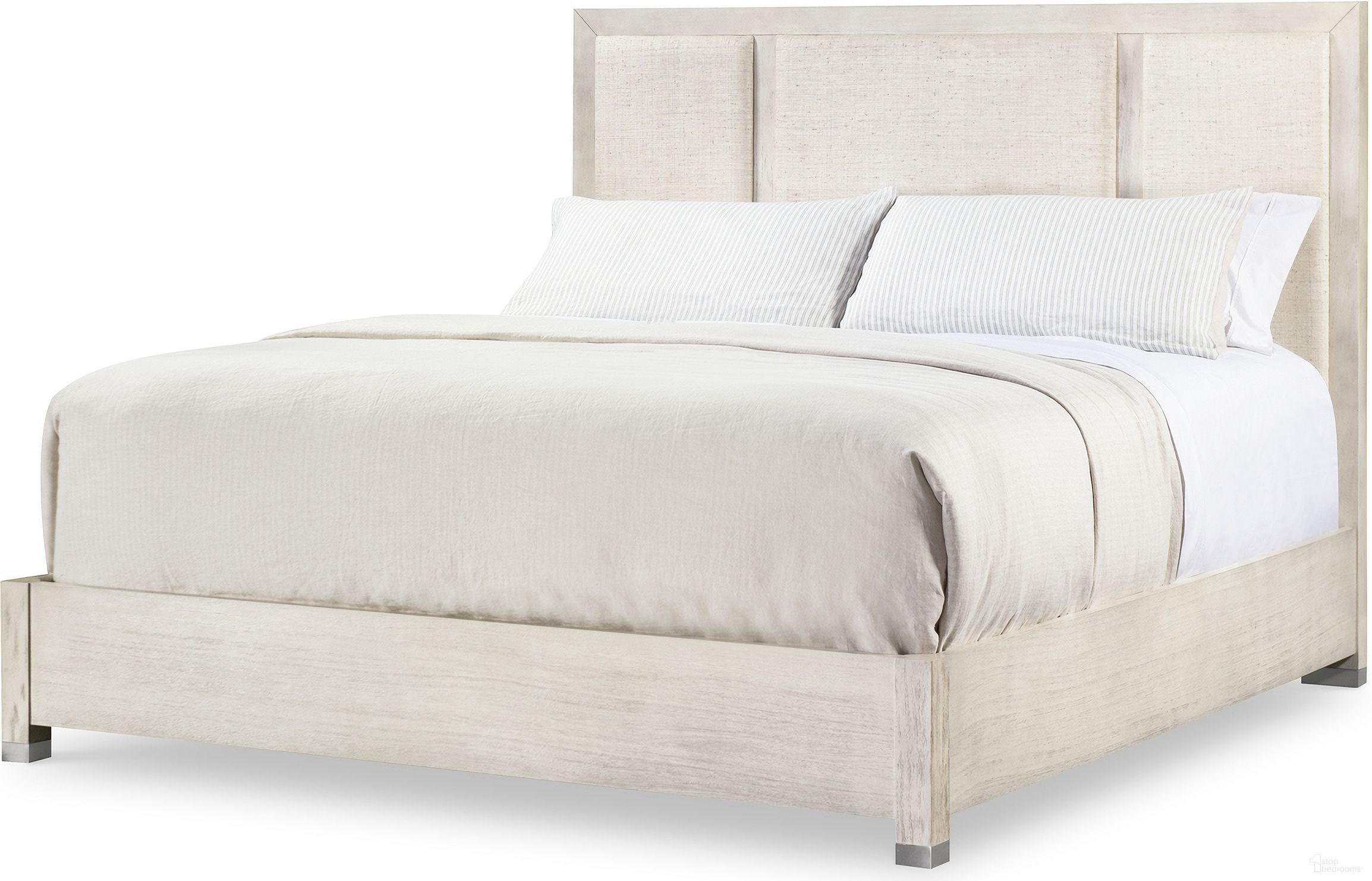 The appearance of Atlas Queen Bed In Off White designed by Century Furniture in the transitional interior design. This off white piece of furniture was selected by 1StopBedrooms from Curate Collection to add a touch of cosiness and style into your home. Sku: CT6002QFB-CN;CT6002QHB-CN. Bed Type: Panel Bed. Material: Wood. Bed Size: Queen.