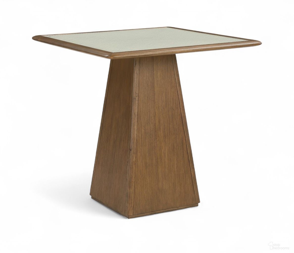 The appearance of Atrium Glass and Cane Top with Solid Wood Base Counter Height Table In Brown designed by Meridian in the modern / contemporary interior design. This brown piece of furniture was selected by 1StopBedrooms from Atrium Collection to add a touch of cosiness and style into your home. Sku: 88073Brown-T Box 1/2 (Top);88073Brown-T Box 2/2 (Base). Table Base Style: Pedestal. Table Top Shape: Square. Size: 36" x 36". Material: Cane.