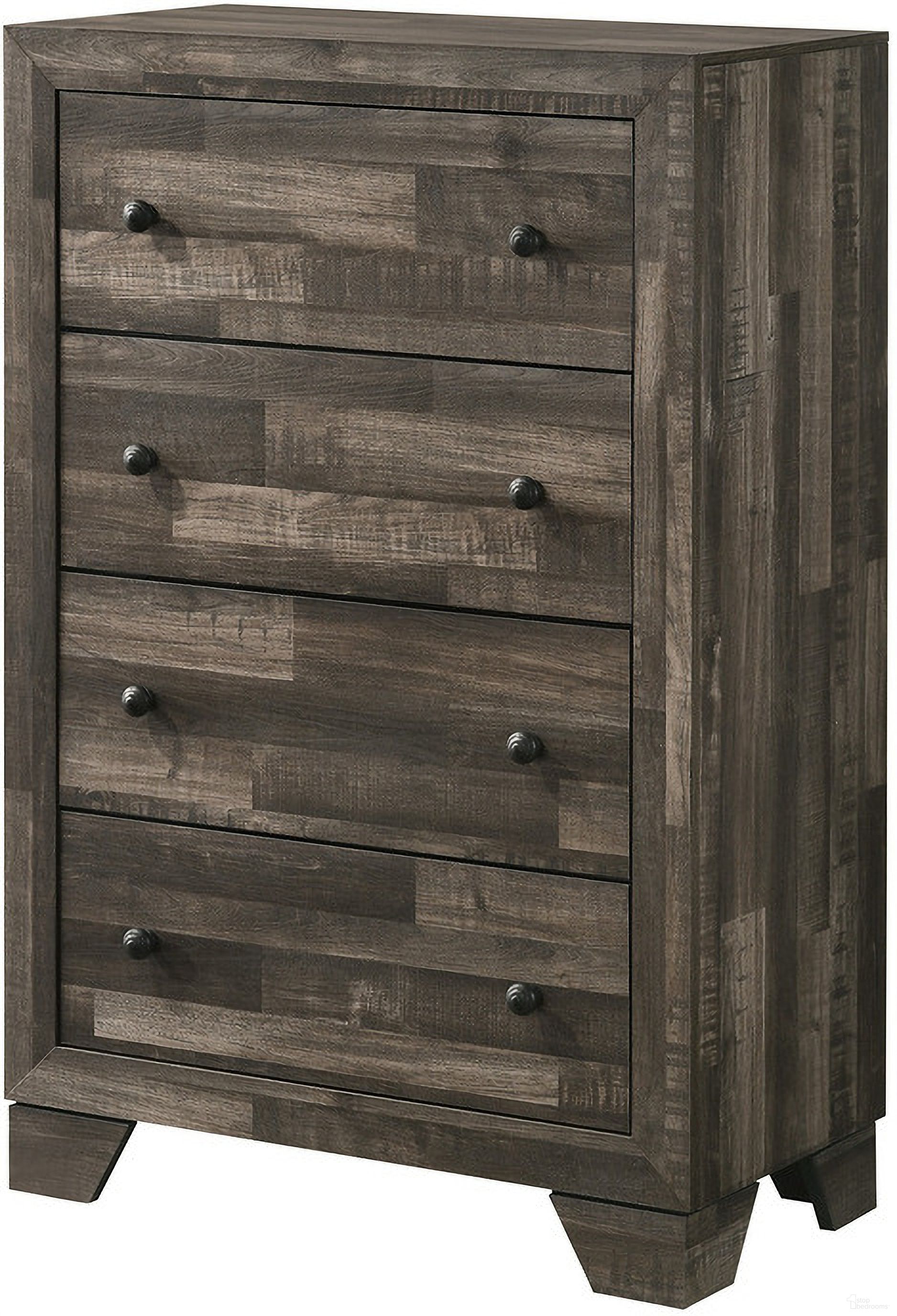The appearance of Atticus Chest In Gray designed by Crown Mark in the rustic / southwestern interior design. This gray piece of furniture was selected by 1StopBedrooms from Atticus Collection to add a touch of cosiness and style into your home. Sku: B6980-4. Material: MDF.