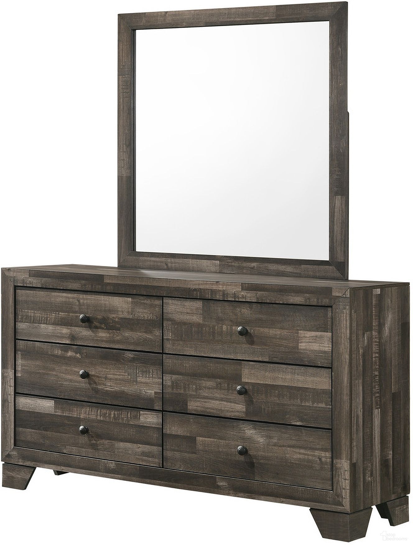 The appearance of Atticus Dresser In Gray designed by Crown Mark in the rustic / southwestern interior design. This gray piece of furniture was selected by 1StopBedrooms from Atticus Collection to add a touch of cosiness and style into your home. Sku: B6980-1. Material: MDF.