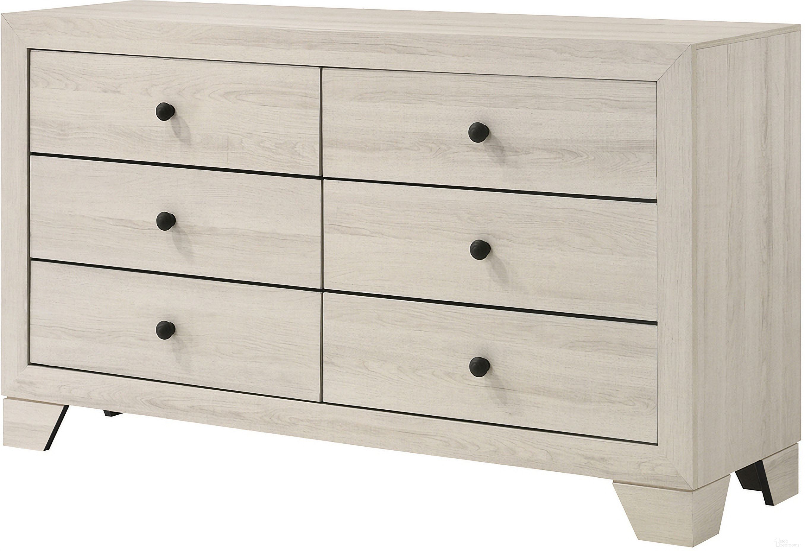 The appearance of Atticus Dresser In White designed by Crown Mark in the rustic / southwestern interior design. This white piece of furniture was selected by 1StopBedrooms from Atticus Collection to add a touch of cosiness and style into your home. Sku: B6982-1. Material: MDF.