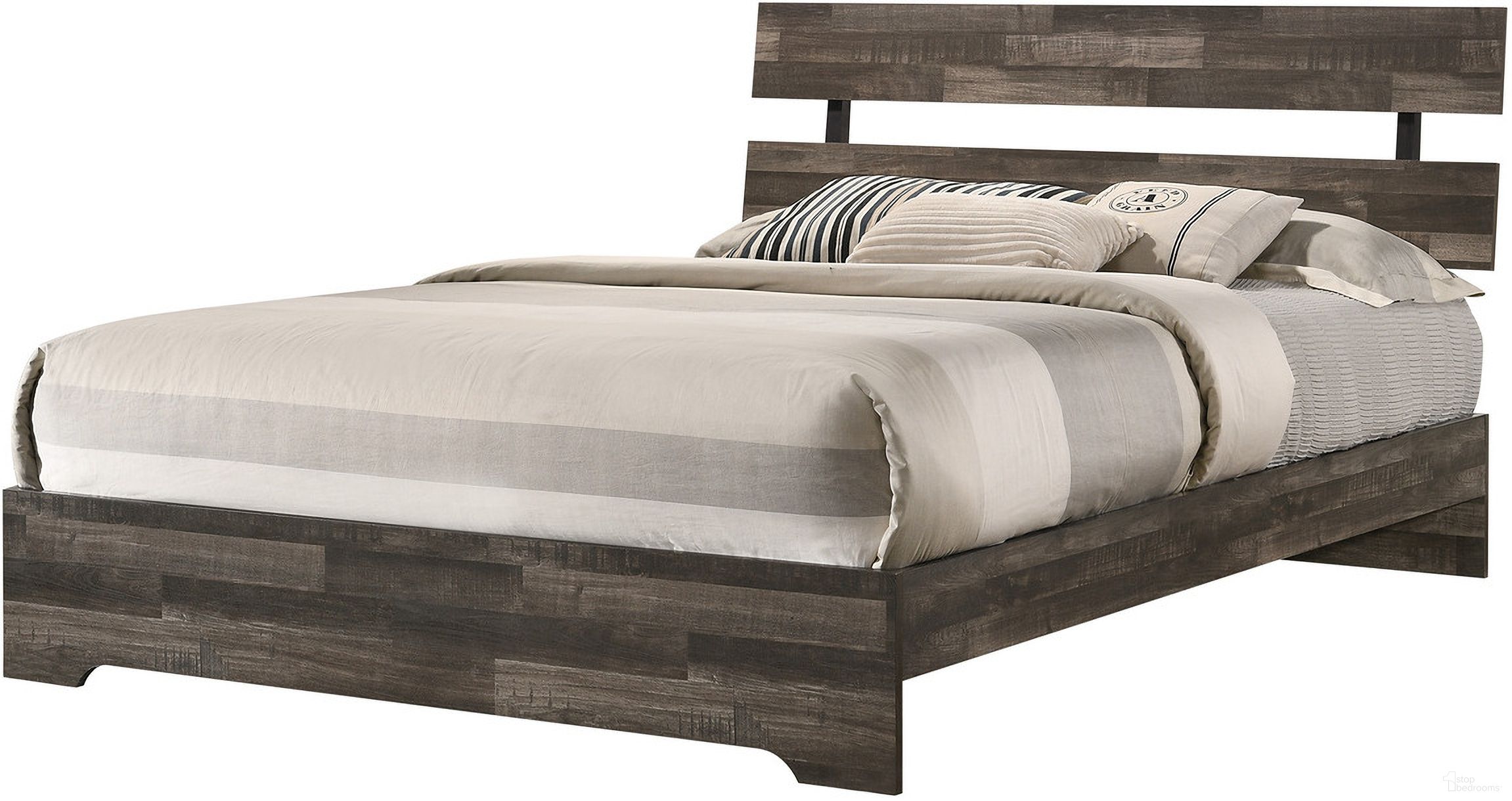 The appearance of Atticus Queen Platform Bed In Gray designed by Crown Mark in the rustic / southwestern interior design. This gray piece of furniture  was selected by 1StopBedrooms from Atticus Collection to add a touch of cosiness and style into your home. Sku: B6980-Q-BED. Bed Type: Platform Bed. Bed Size: Queen. Material: MDF.