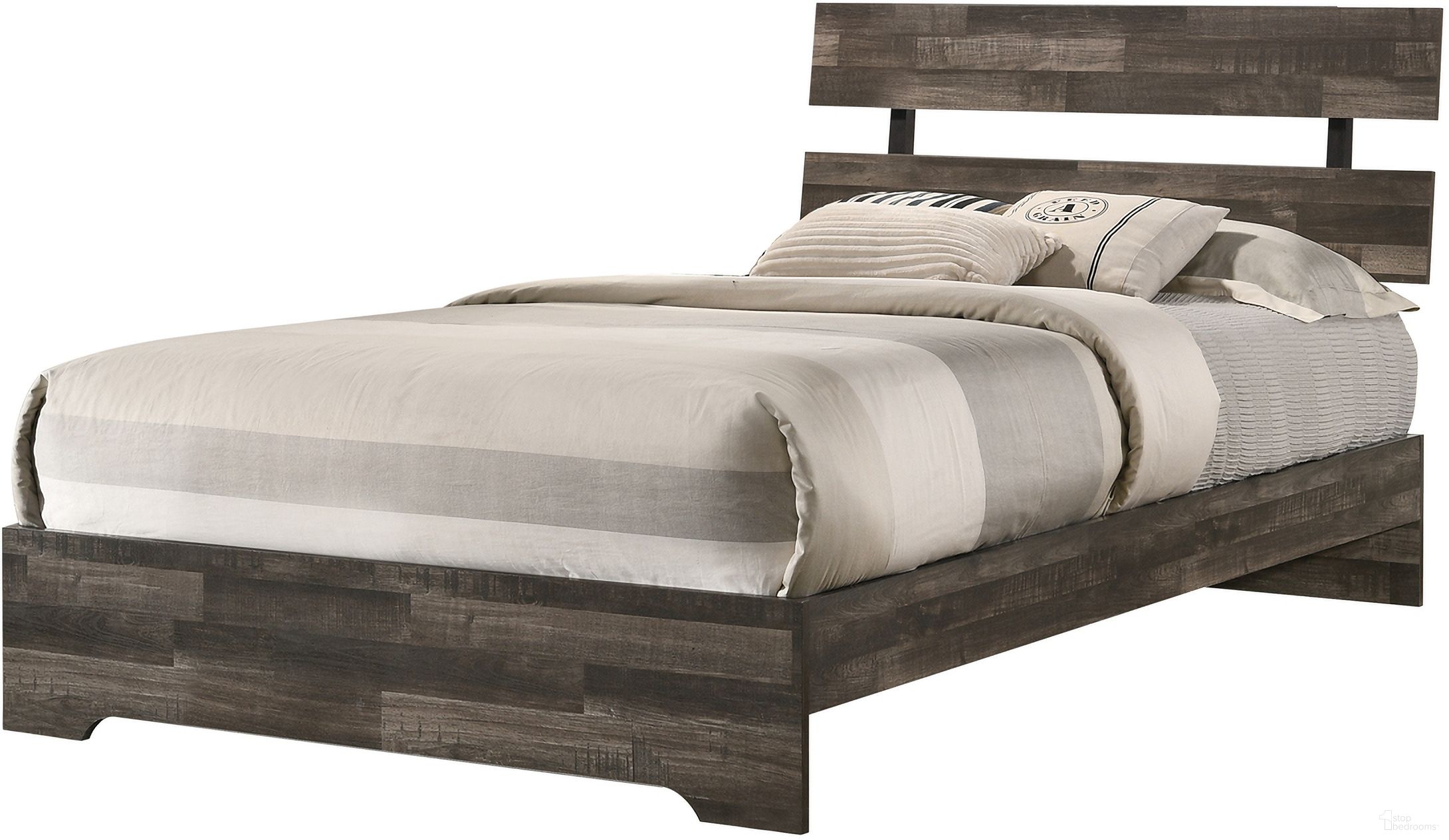 The appearance of Atticus Twin Platform Bed In Gray designed by Crown Mark in the rustic / southwestern interior design. This gray piece of furniture was selected by 1StopBedrooms from Atticus Collection to add a touch of cosiness and style into your home. Sku: B6980-T-BED. Bed Type: Platform Bed. Bed Size: Twin. Material: MDF.