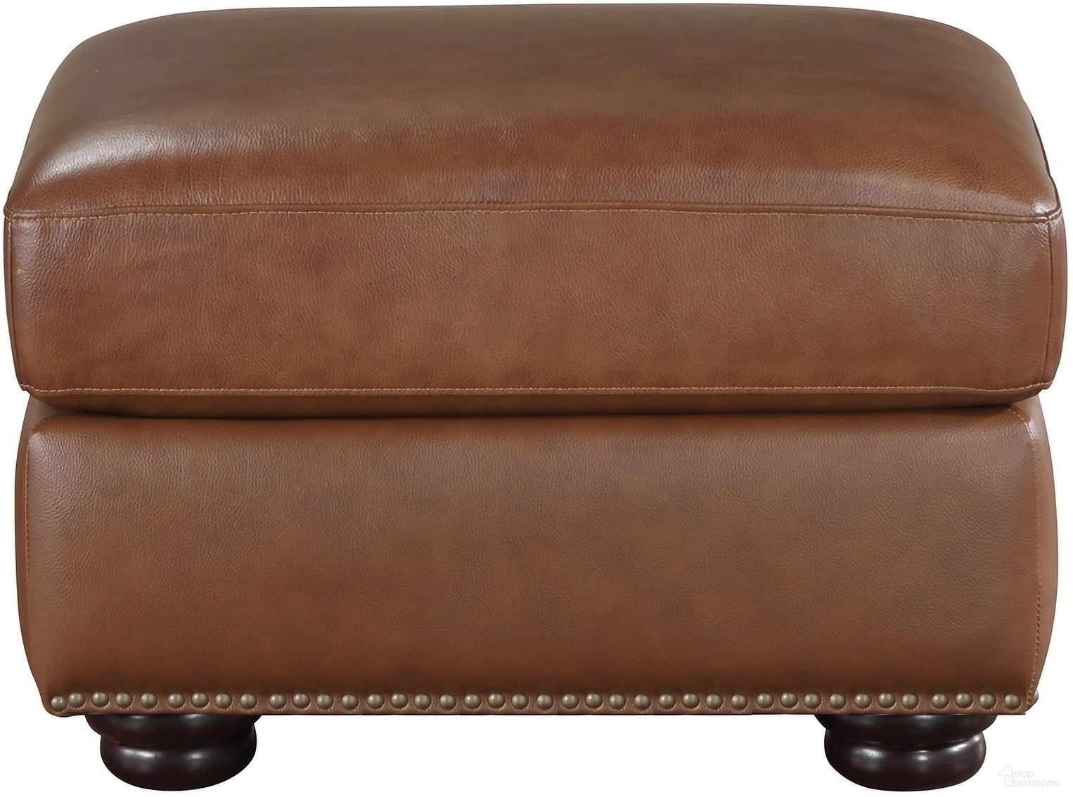 The appearance of Attleboro Ottoman In Brown designed by Homelegance in the traditional interior design. This brown piece of furniture was selected by 1StopBedrooms from Attleboro Collection to add a touch of cosiness and style into your home. Sku: 9270BR-4. Material: Leather.