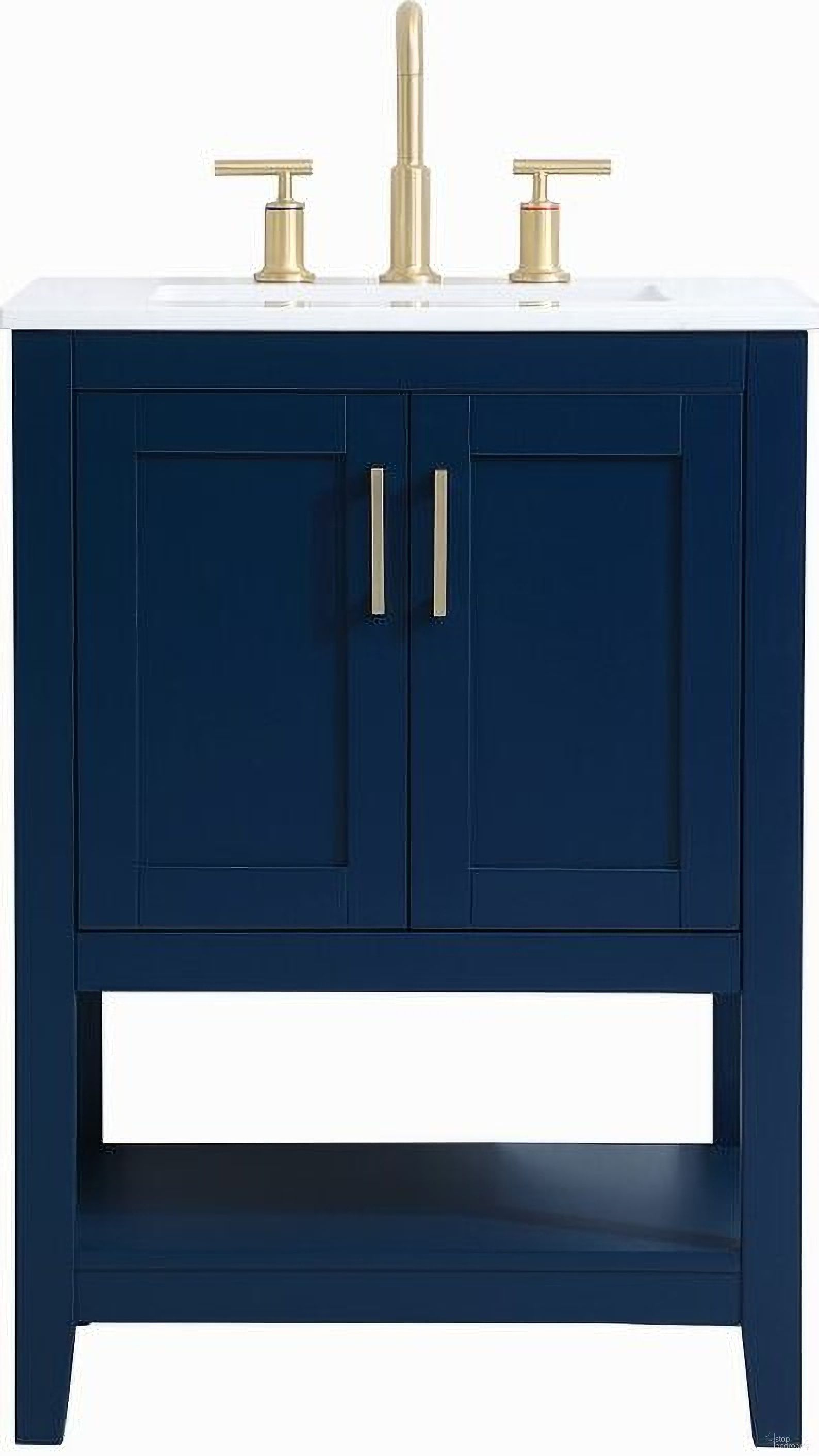 The appearance of Aubrey 24 Inch Single Bathroom Vanity In Blue designed by Elegant Lighting in the traditional interior design. This blue piece of furniture was selected by 1StopBedrooms from Aubrey Collection to add a touch of cosiness and style into your home. Sku: VF16024BL. Material: Wood.