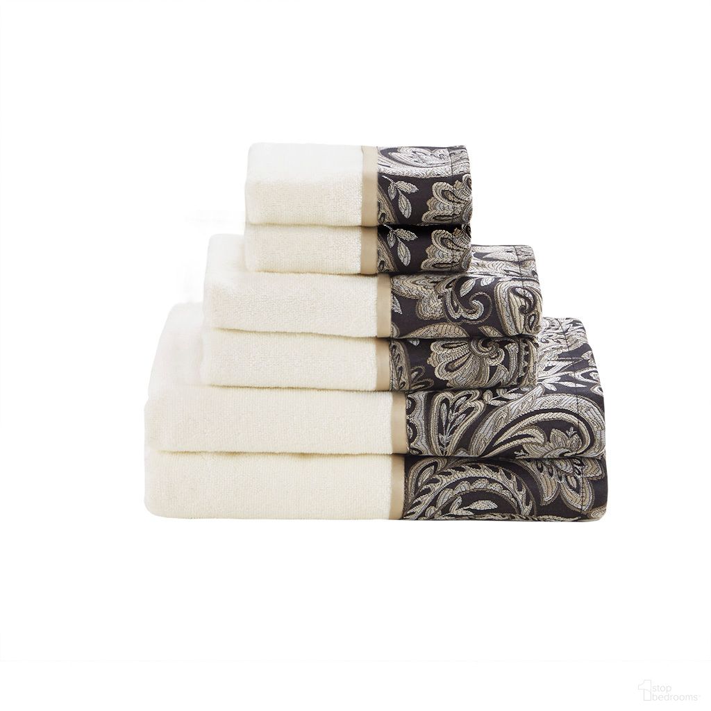 The appearance of Aubrey 6 Piece Jacquard Towel Set In Black designed by Olliix in the traditional interior design. This black piece of furniture was selected by 1StopBedrooms from Aubrey Collection to add a touch of cosiness and style into your home. Sku: MP73-5309. Material: Cotton.