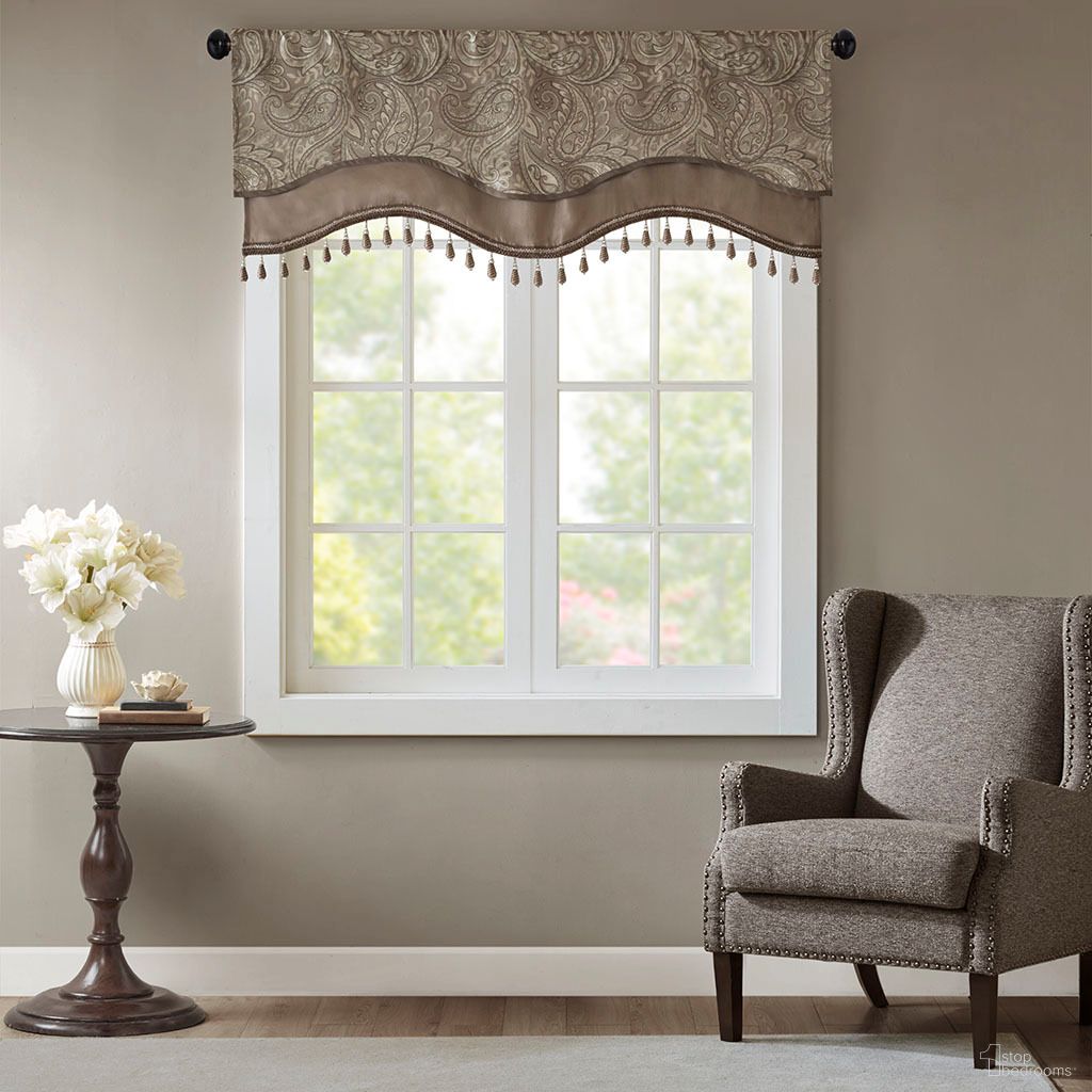 The appearance of Aubrey Jacquard Window Rod Pocket Valance with Beads In Brown and Blue designed by Olliix in the traditional interior design. This blue/brown piece of furniture was selected by 1StopBedrooms from Aubrey Collection to add a touch of cosiness and style into your home. Sku: MP41-4990. Material: Polyester.