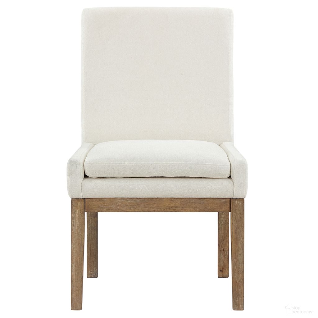 The appearance of Aubrey Upholstered Side Chair Set of 2 In White designed by Steve Silver in the transitional interior design. This white piece of furniture was selected by 1StopBedrooms from Aubrey Collection to add a touch of cosiness and style into your home. Sku: ABR500NUS. Material: Rubberwood. Chair Type: Side Chair.