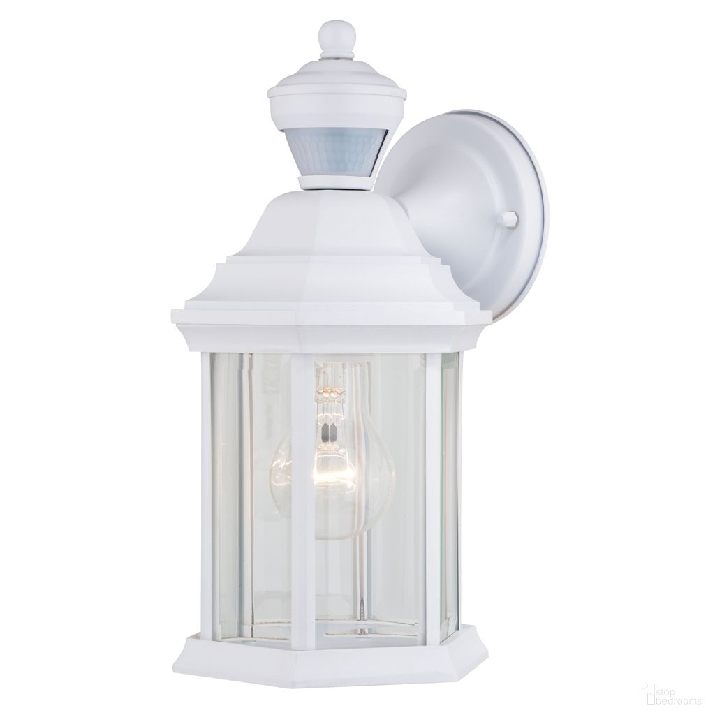 Auburn Dualux 6.25 Inch Outdoor Motion Sensor Wall Light In Textured White