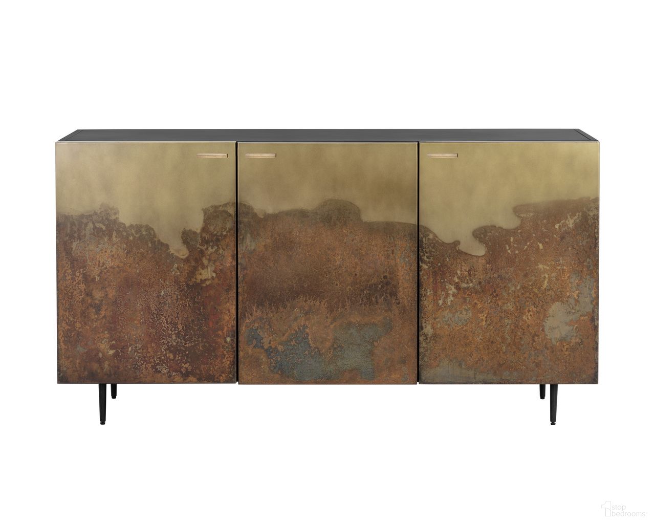 Auburn Sideboard In Antique Brass and Black