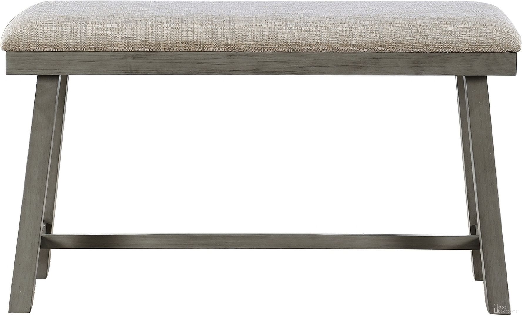 The appearance of Auburndale Counter Height Bench In Gray designed by Homelegance in the industrial interior design. This gray piece of furniture was selected by 1StopBedrooms from Auburndale Collection to add a touch of cosiness and style into your home. Sku: 5685-24BH. Material: Textured.