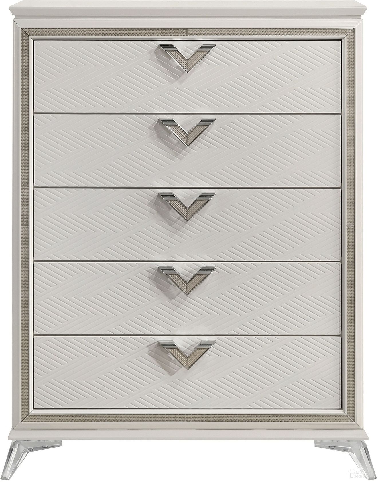 The appearance of Audra Chest In Gold and Champagne designed by Homelegance in the transitional interior design. This gold/champagne piece of furniture was selected by 1StopBedrooms from Audra Collection to add a touch of cosiness and style into your home. Sku: 1383-9. Material: Engineered Wood.