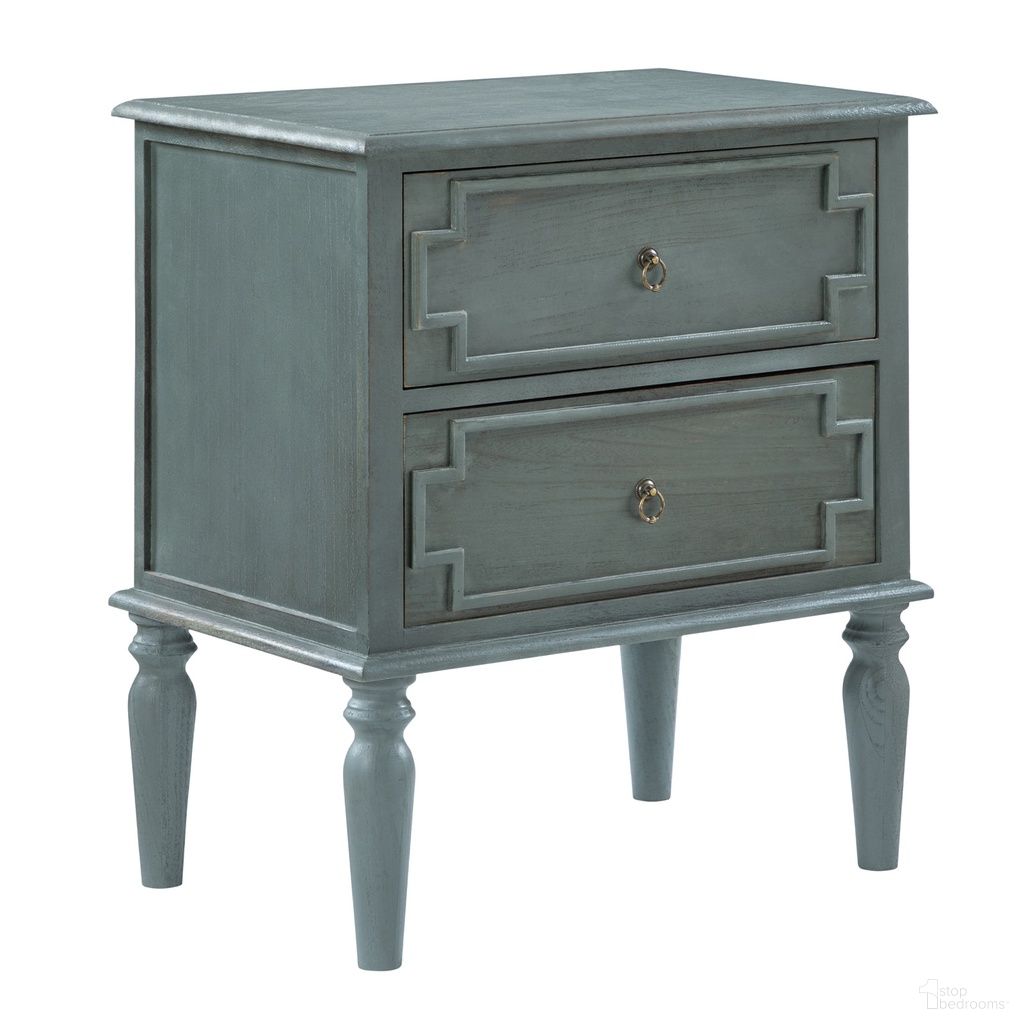 The appearance of August 2 - Drawer Nightstand In Blue designed by Karat Home in the modern / contemporary interior design. This blue piece of furniture was selected by 1StopBedrooms from August Collection to add a touch of cosiness and style into your home. Sku: NSCL1194-BLU. Material: Solid Wood.