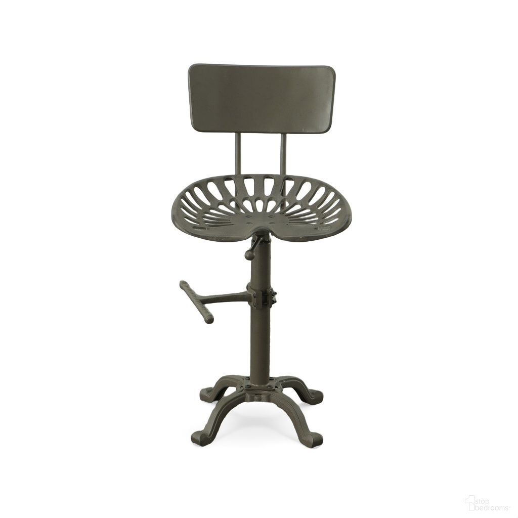 The appearance of August Tractor Seat Barstool with Back In Industrial designed by Carolina Living in the industrial interior design. This industrial piece of furniture was selected by 1StopBedrooms from August Collection to add a touch of cosiness and style into your home. Sku: 3400WB-IND. Material: Cast Iron.