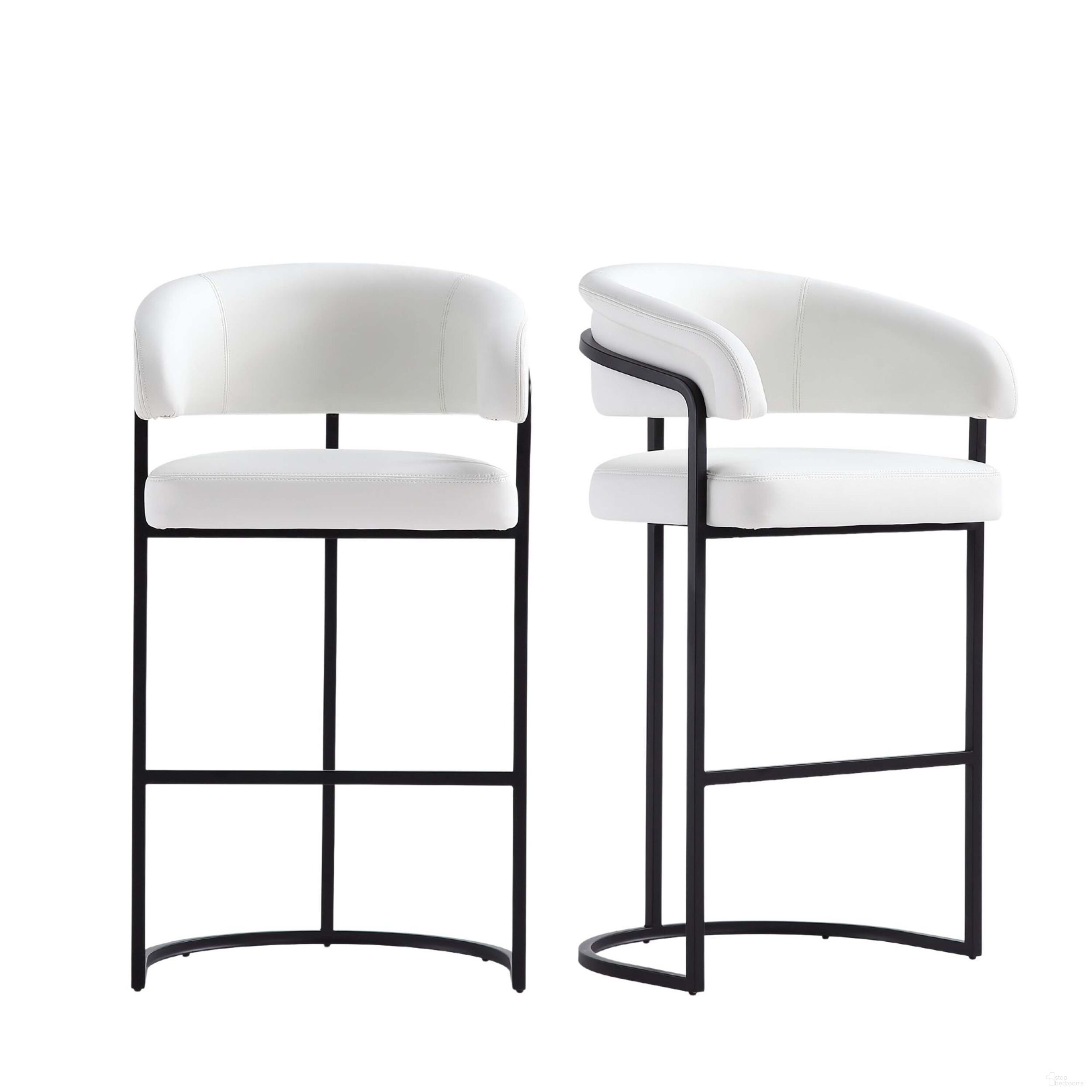 Augusta Barstool Set of 2 In White