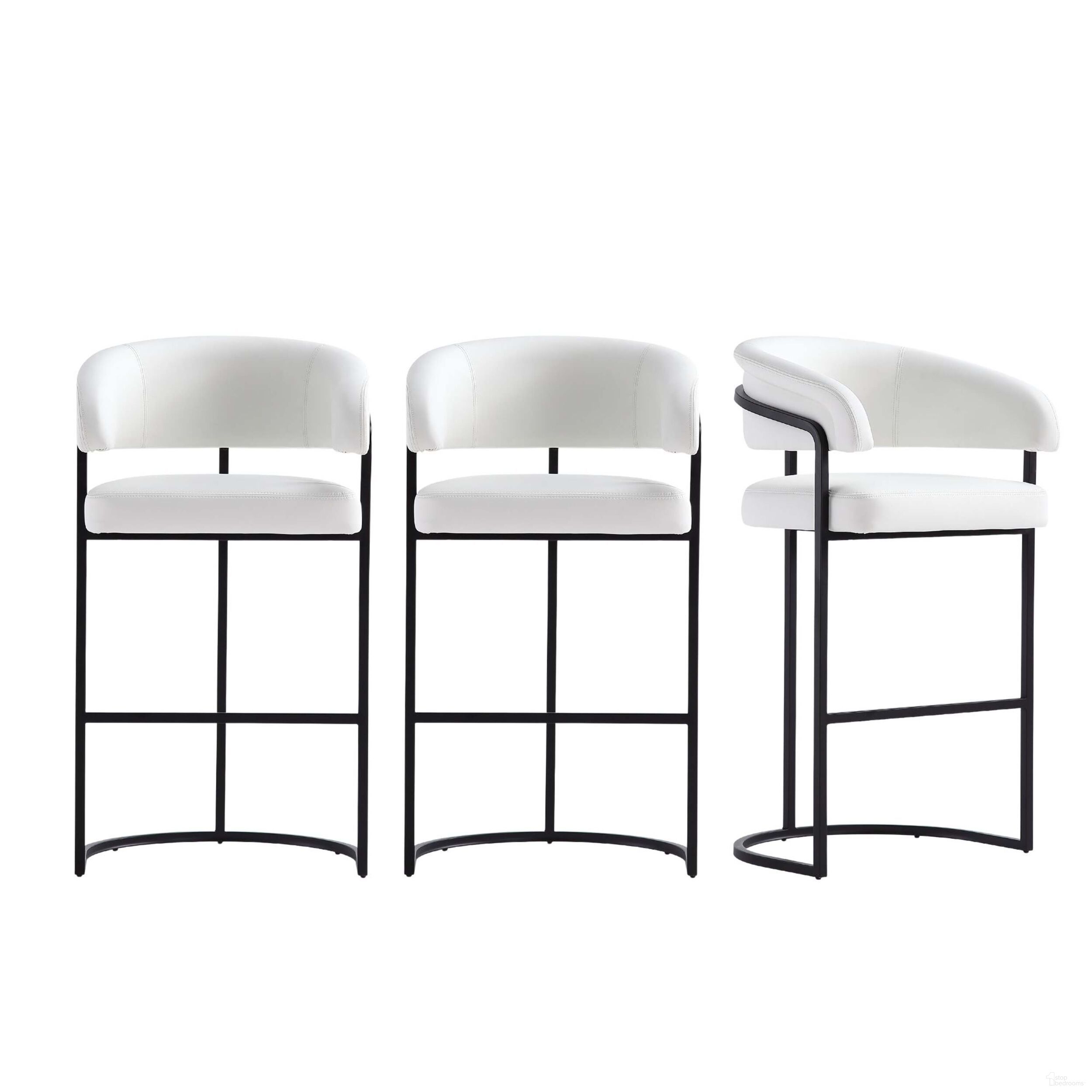 Augusta Barstool Set of 3 In White
