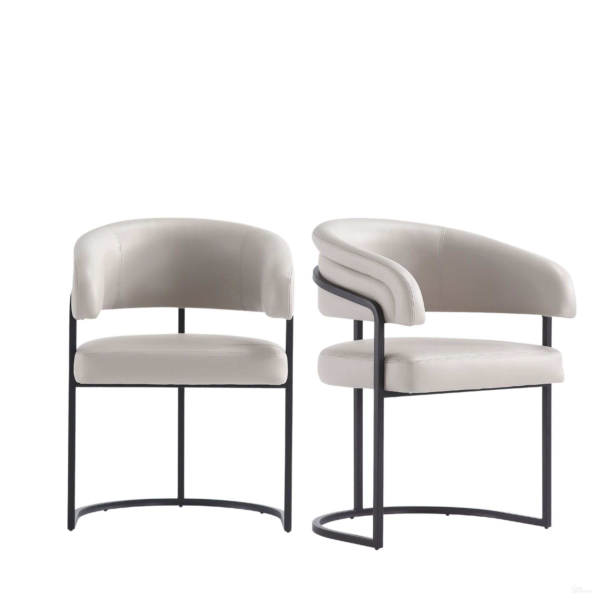 Augusta Dining Chair Set of 2 In Light Grey