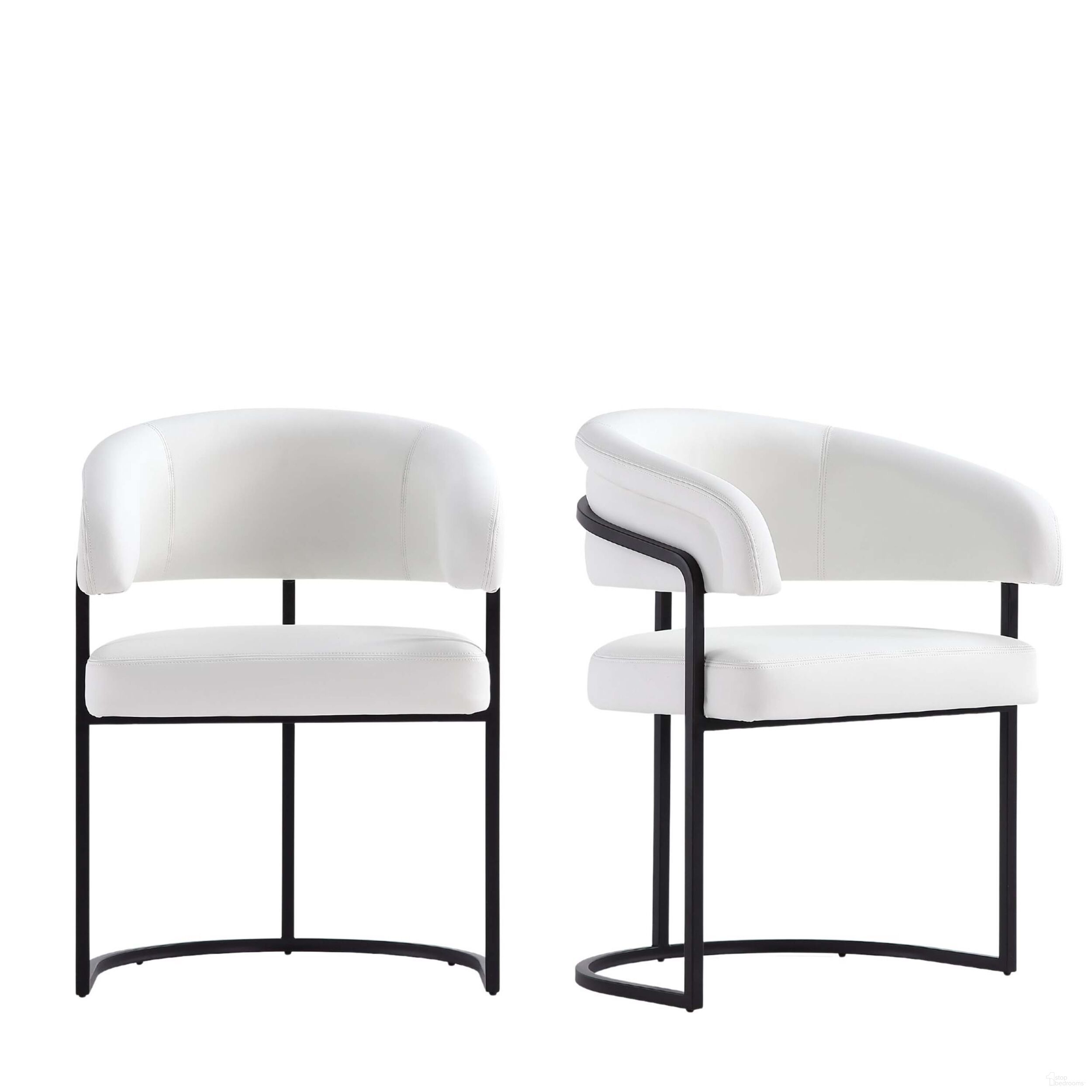 Augusta Dining Chair Set of 2 In White