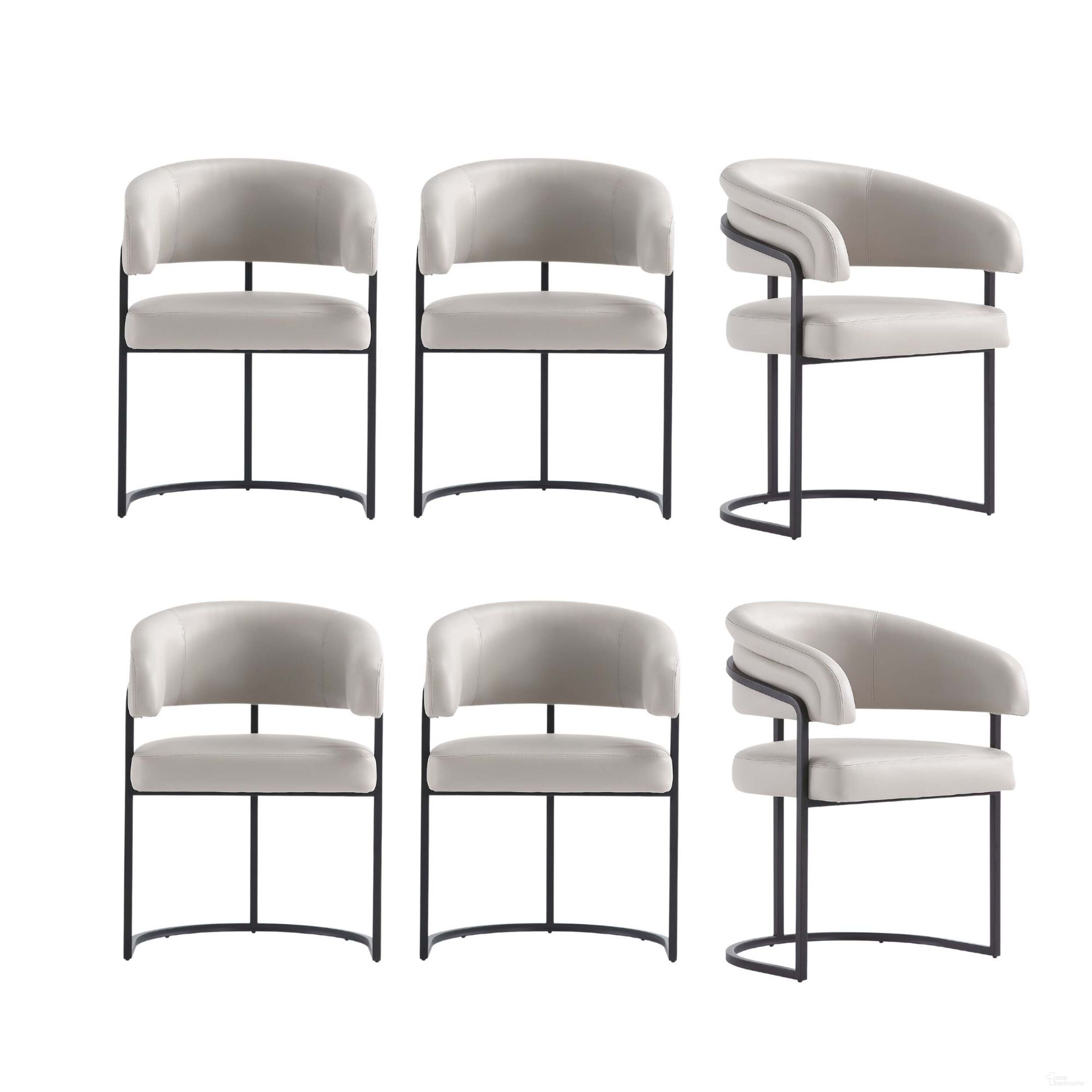 Augusta Dining Chair Set of 6 In Light Grey