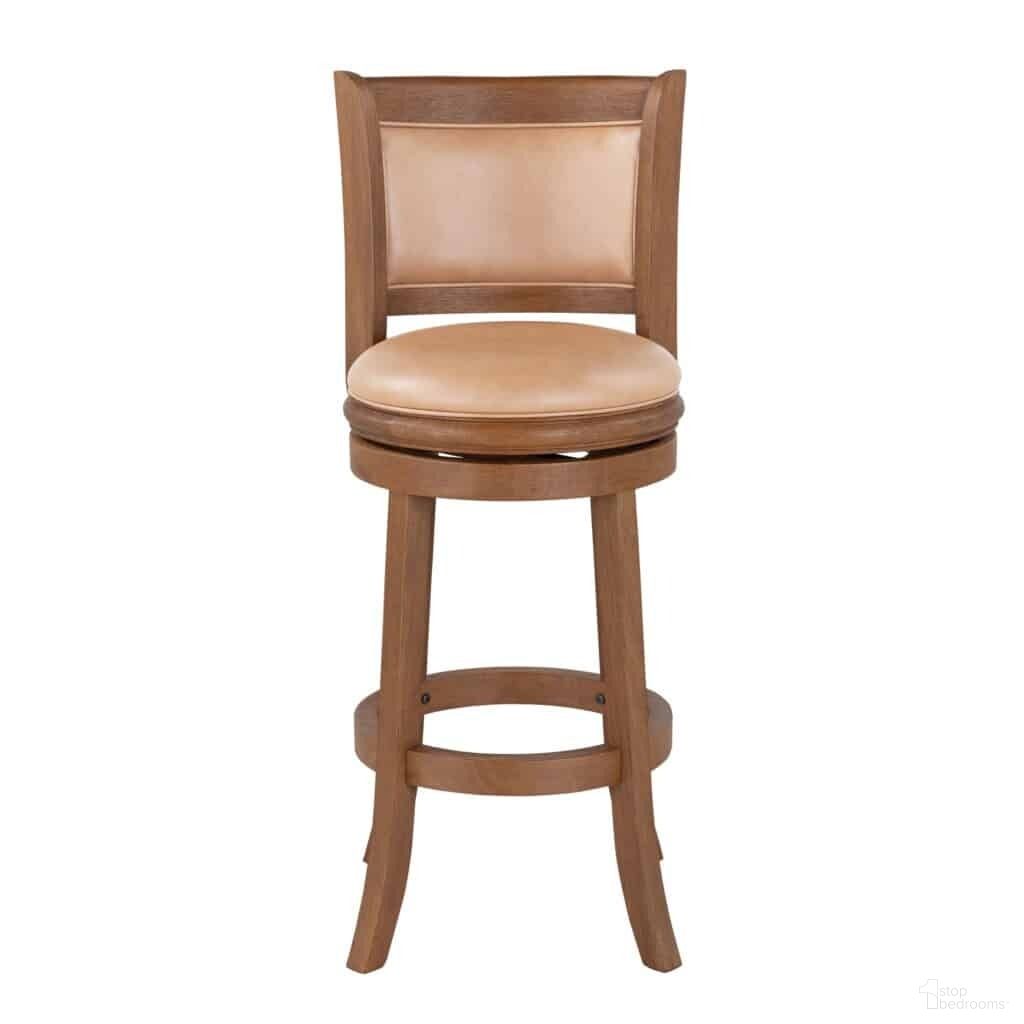 The appearance of Augusta Swivel Barstool In Chestnut Wire-Brush and Light Brown designed by Boraam Industries in the classic interior design. This chestnut wire-brush/light brown piece of furniture was selected by 1StopBedrooms from Augusta Collection to add a touch of cosiness and style into your home. Sku: 52829. Material: Rubberwood.