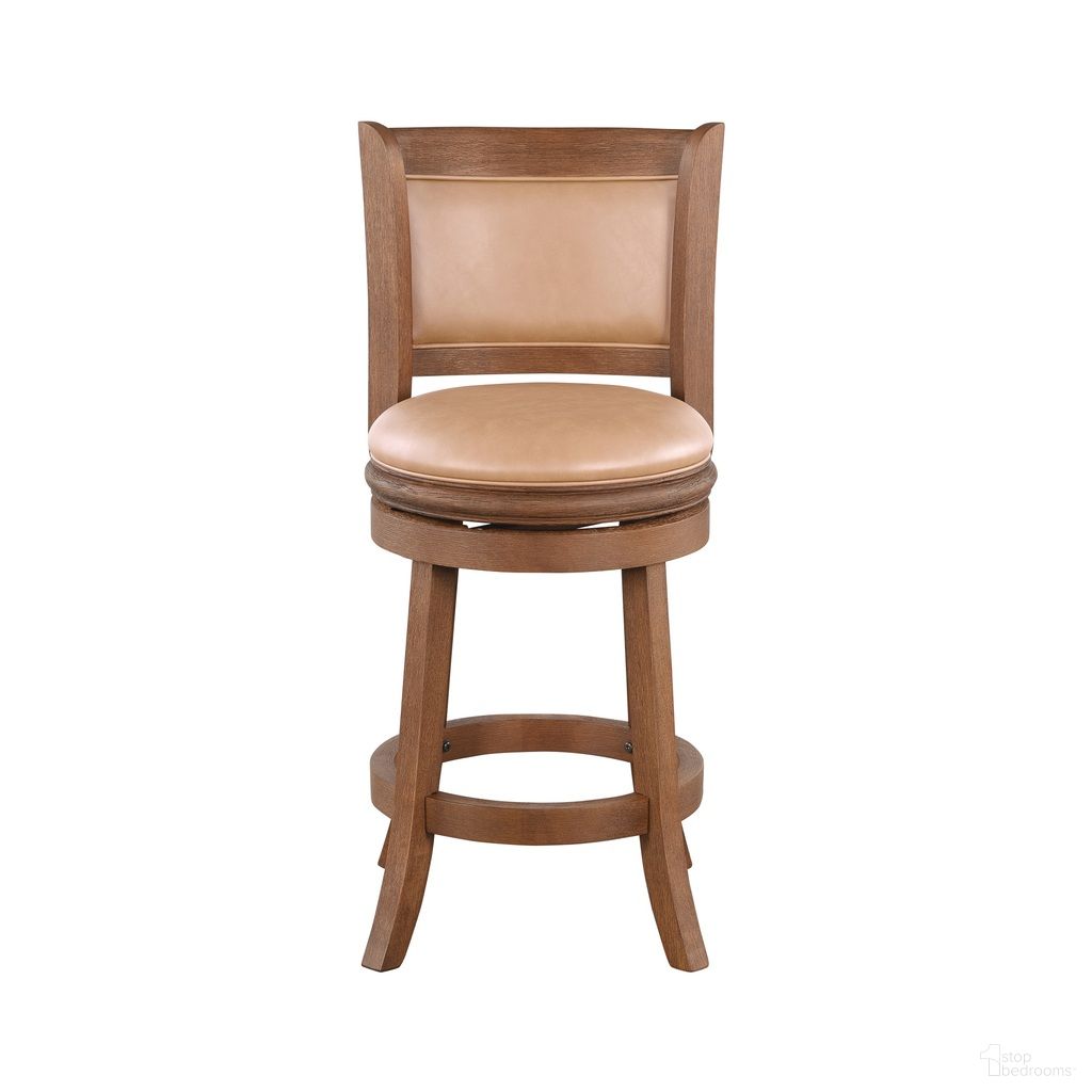 The appearance of Augusta Swivel Counter Stool In Chestnut Wire-Brush and Light Brown designed by Boraam Industries in the classic interior design. This chestnut wire-brush/light brown piece of furniture was selected by 1StopBedrooms from Augusta Collection to add a touch of cosiness and style into your home. Sku: 52824. Material: Rubberwood.