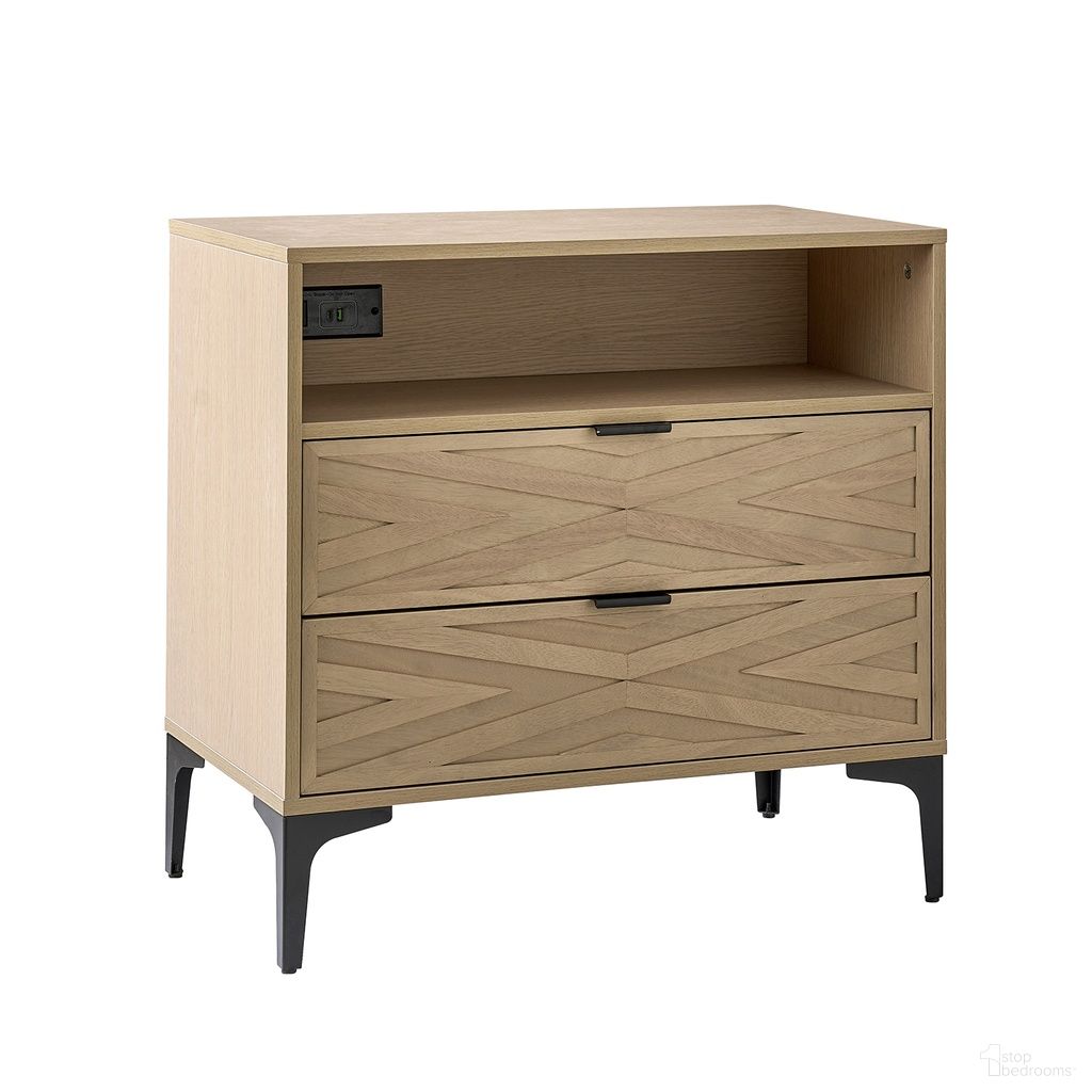 Auguste 2-Drawer Nightstand In Oak