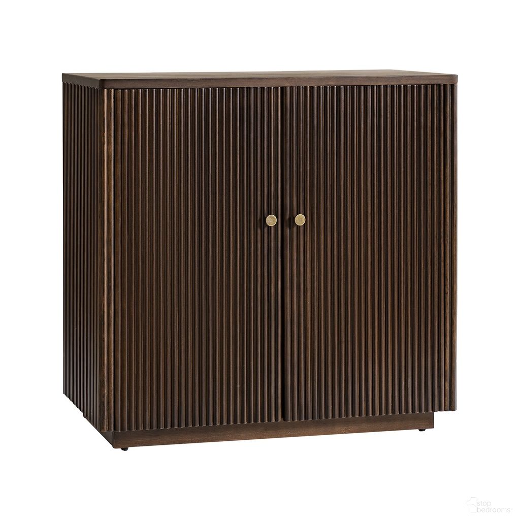The appearance of Augusto 2-Door Accent Cabinet In Walnut designed by Karat Home in the modern / contemporary interior design. This walnut piece of furniture  was selected by 1StopBedrooms from Augusto Collection to add a touch of cosiness and style into your home. Sku: CBMK1430-WAL. Material: Engineered Wood.