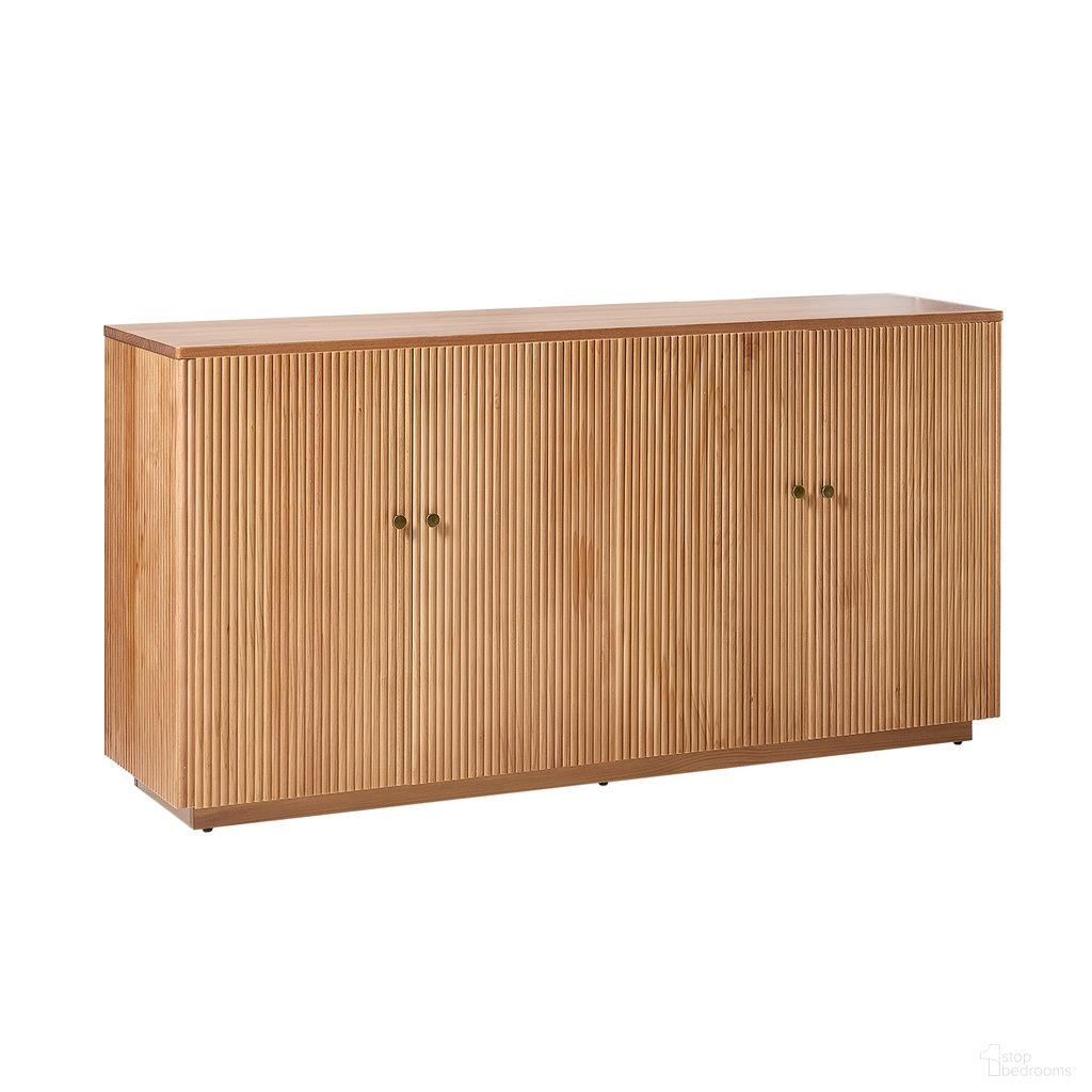 Augusto 63" Wide 4 Door Sideboard In Teak