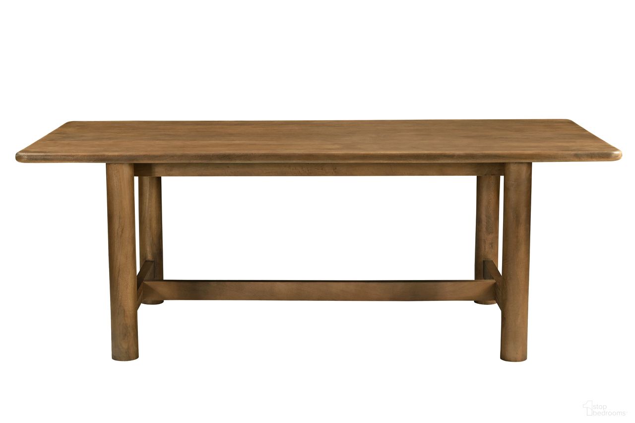 Augustus Rectangular Dining Table In Spice Tan