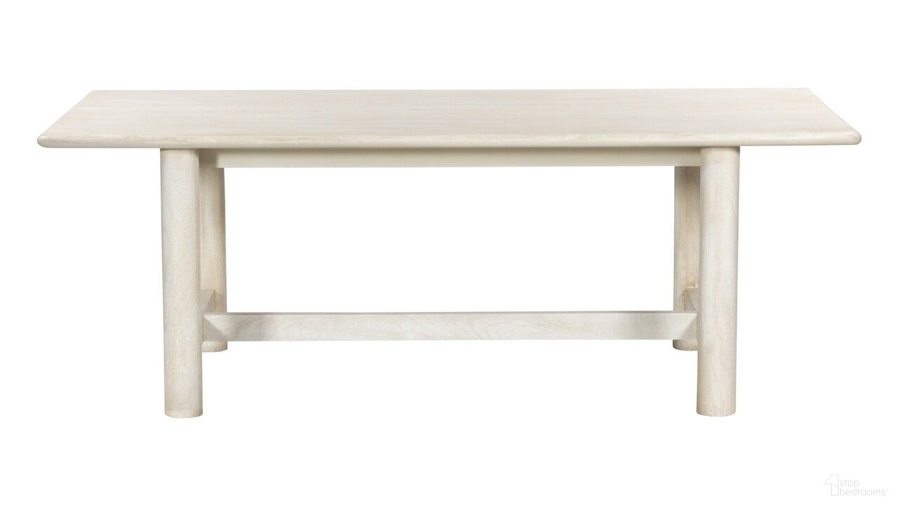 Augustus Rectangular Dining Table In Stone Natural