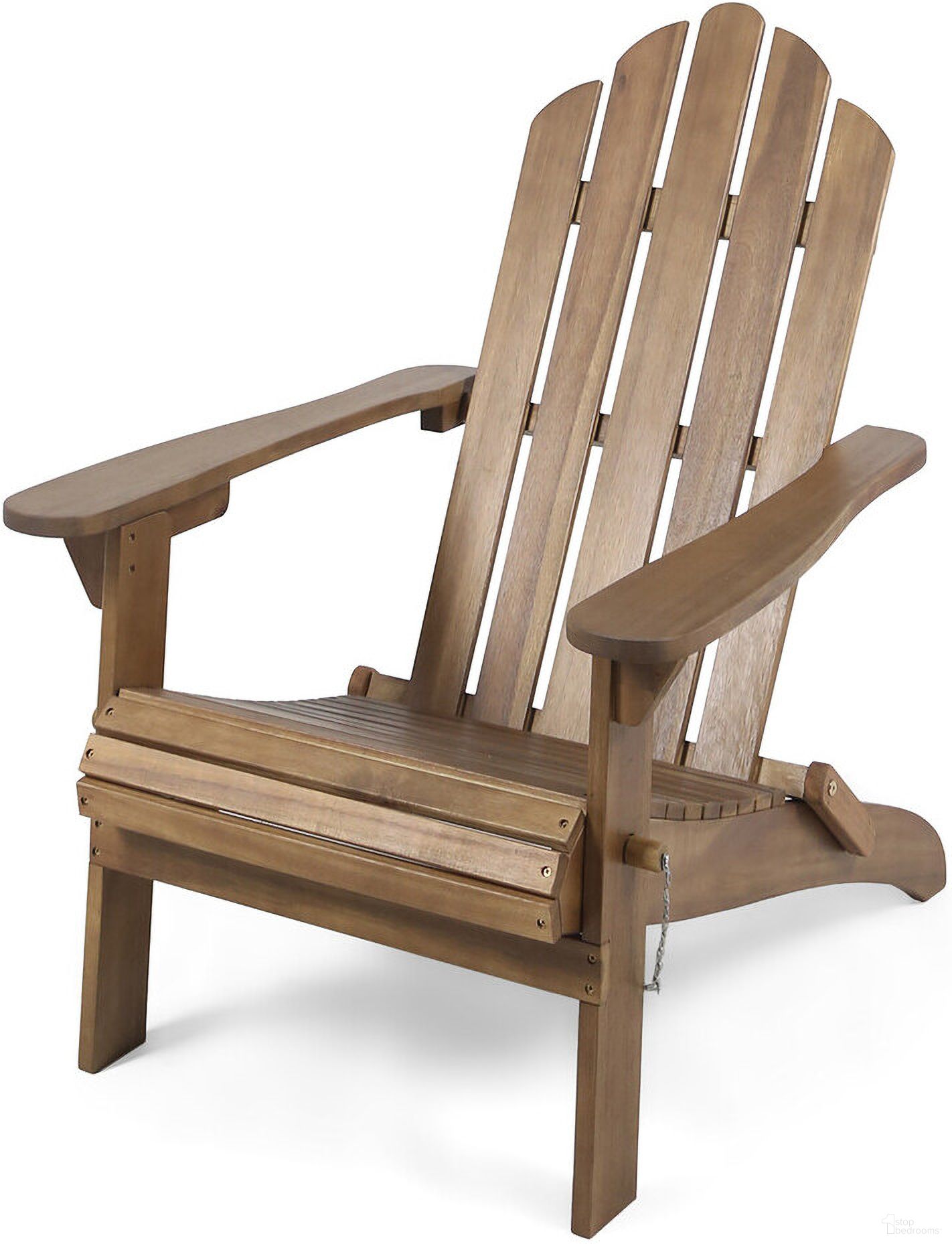 The appearance of Aurascape Outdoor Acacia Wood Foldable Adirondack Chair In Dark Brown designed by Noble House in the transitional interior design. This dark brown piece of furniture  was selected by 1StopBedrooms from Aurascape Collection to add a touch of cosiness and style into your home. Sku: 62399.00DBRN. Material: Wood.