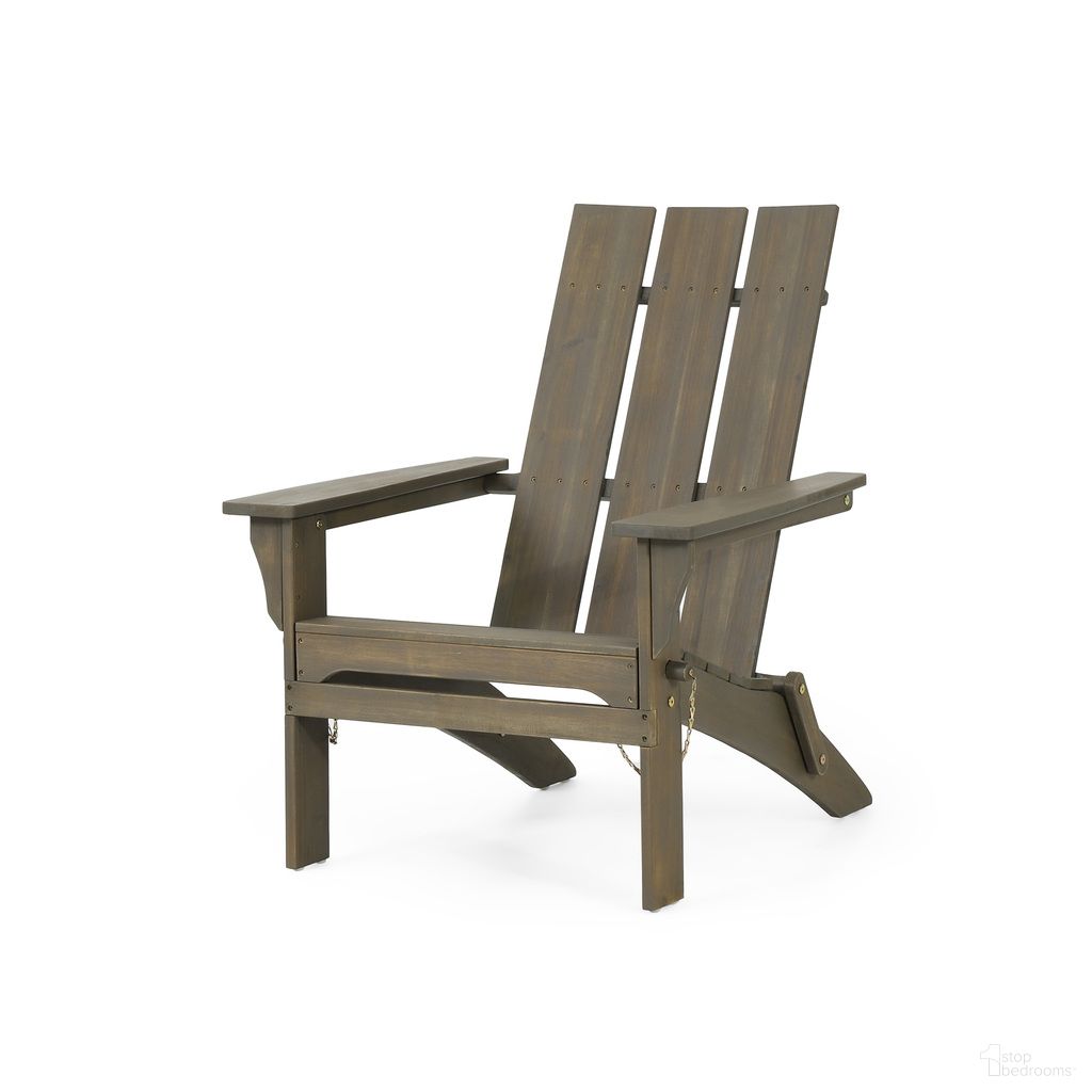The appearance of Aurascape Outdoor Acacia Wood Foldable Adirondack Chair In Grey designed by Noble House in the traditional interior design. This grey piece of furniture  was selected by 1StopBedrooms from Aurascape Collection to add a touch of cosiness and style into your home. Sku: 68319.00GRY. Material: Wood.
