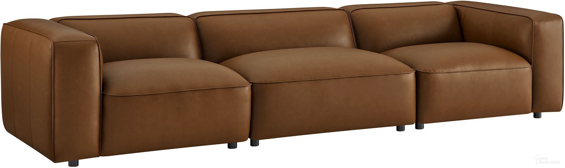 The appearance of Auren 3-Piece Upholstered Vegan Leather Modular Sofa In Coffee designed by Modway in the modern / contemporary interior design. This coffee piece of furniture was selected by 1StopBedrooms from Auren Collection to add a touch of cosiness and style into your home. Sku: EEI-7121-COF;EEI-7122-COF;EEI-7124-COF. Material: Vegan Leather.