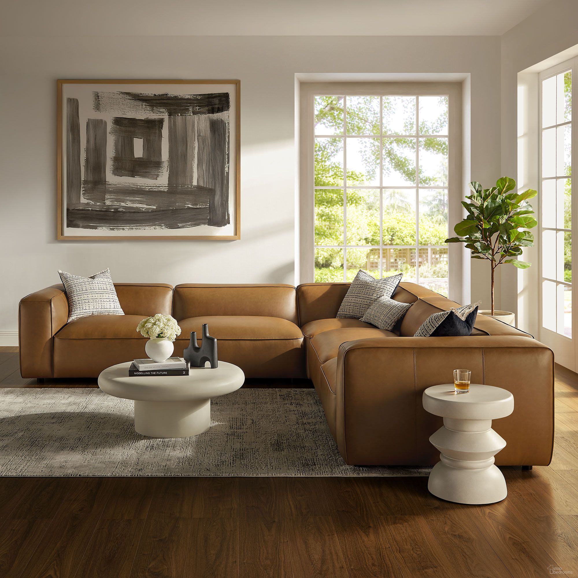 The appearance of Auren 5-Piece Upholstered Vegan Leather Modular L-Shaped Sofa In Camel designed by Modway in the modern / contemporary interior design. This camel piece of furniture was selected by 1StopBedrooms from Auren Collection to add a touch of cosiness and style into your home. Sku: EEI-7121-CAM;EEI-7122-CAM;EEI-7123-CAM;EEI-7124-CAM;EEI-7121-CAM. Material: Leather. Layout: L-Shape.
