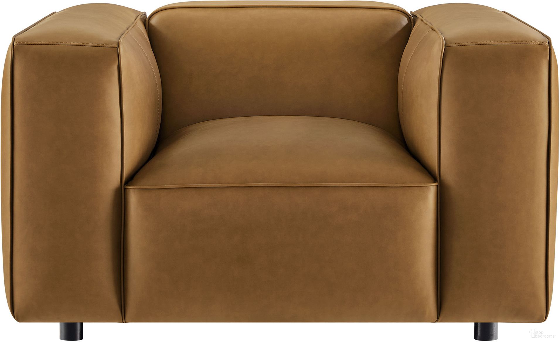 The appearance of Auren Upholstered Vegan Leather Modular Armchair In Camel designed by Modway in the modern / contemporary interior design. This camel piece of furniture was selected by 1StopBedrooms from Auren Collection to add a touch of cosiness and style into your home. Sku: EEI-7120-CAM. Material: Vegan Leather.