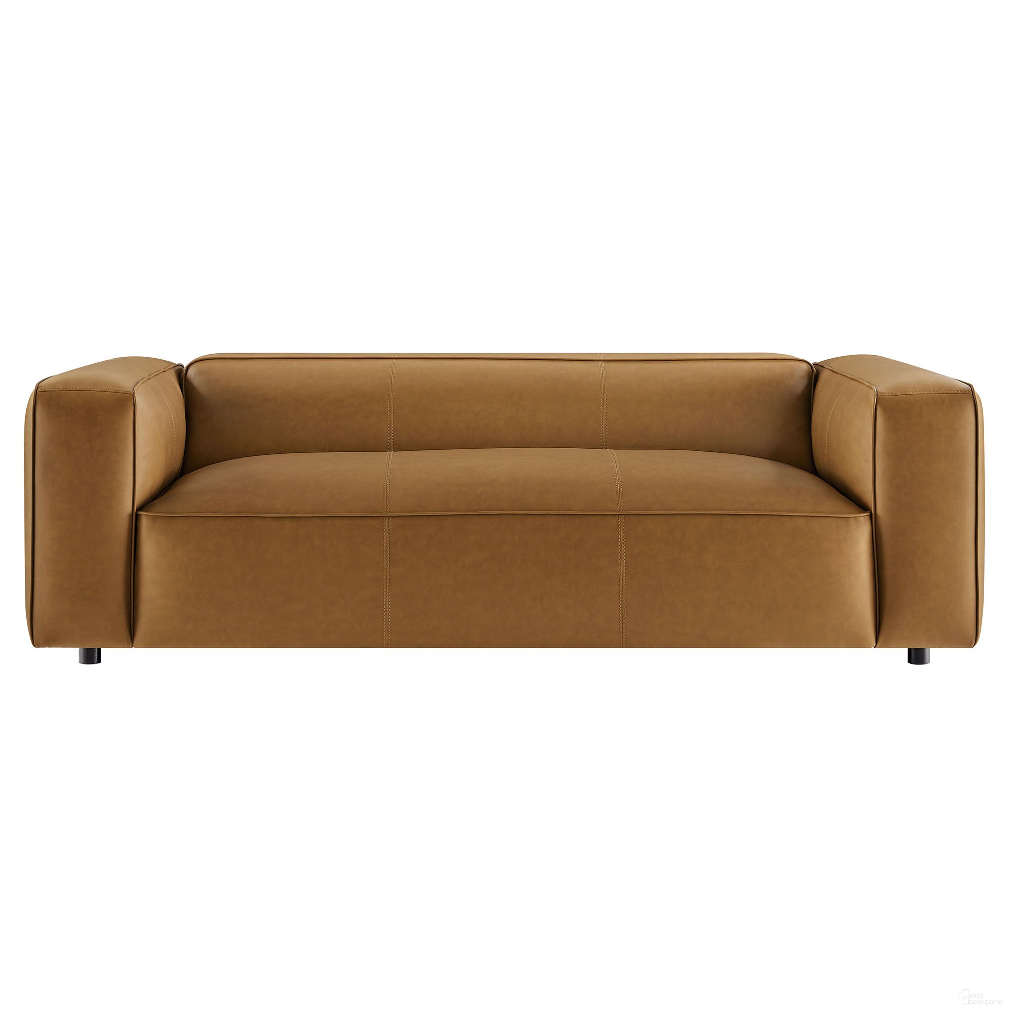The appearance of Auren Upholstered Vegan Leather Sofa In Camel designed by Modway in the modern / contemporary interior design. This camel piece of furniture was selected by 1StopBedrooms from Auren Collection to add a touch of cosiness and style into your home. Sku: EEI-7119-CAM. Material: Vegan Leather.