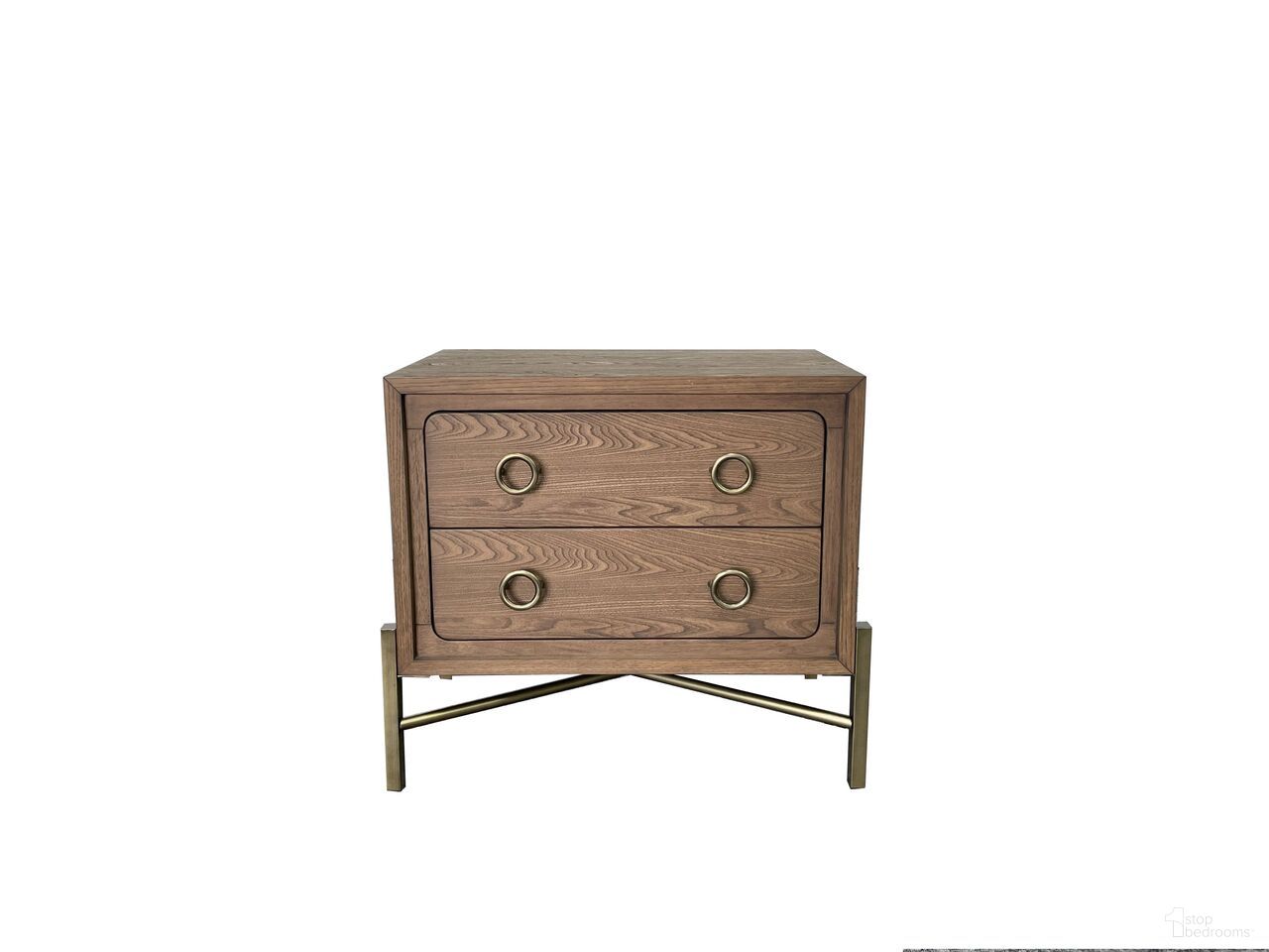 The appearance of Aurora 2 Drawer Nightstand with USB In Latte designed by Bernell in the transitional interior design. This latte piece of furniture was selected by 1StopBedrooms from Aurora Collection to add a touch of cosiness and style into your home. Sku: 3098-121. Material: Hardwood.