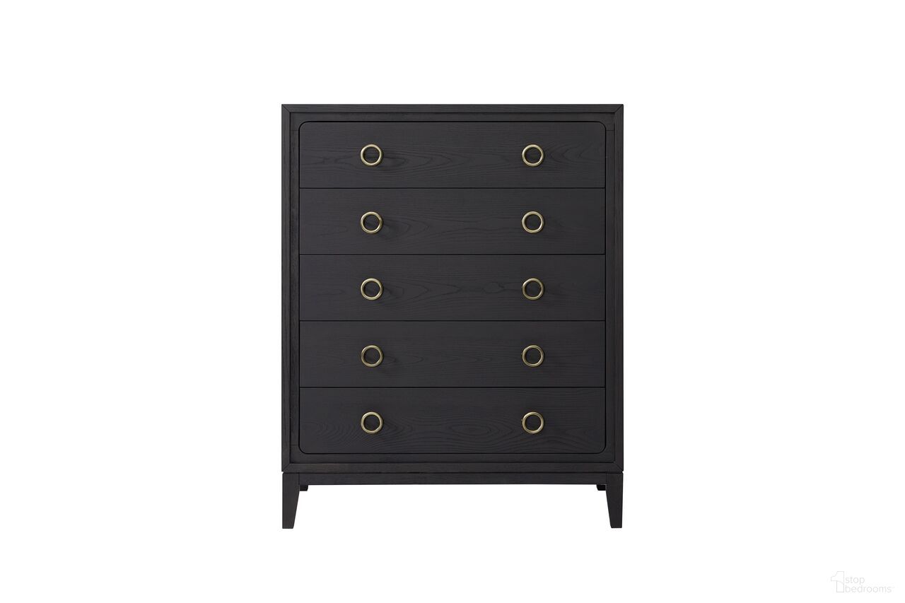 The appearance of Aurora 5 Drawer Chest In Peppercorn designed by Bernell in the transitional interior design. This peppercorn piece of furniture was selected by 1StopBedrooms from Aurora Collection to add a touch of cosiness and style into your home. Sku: 3198-150. Material: Hardwood.