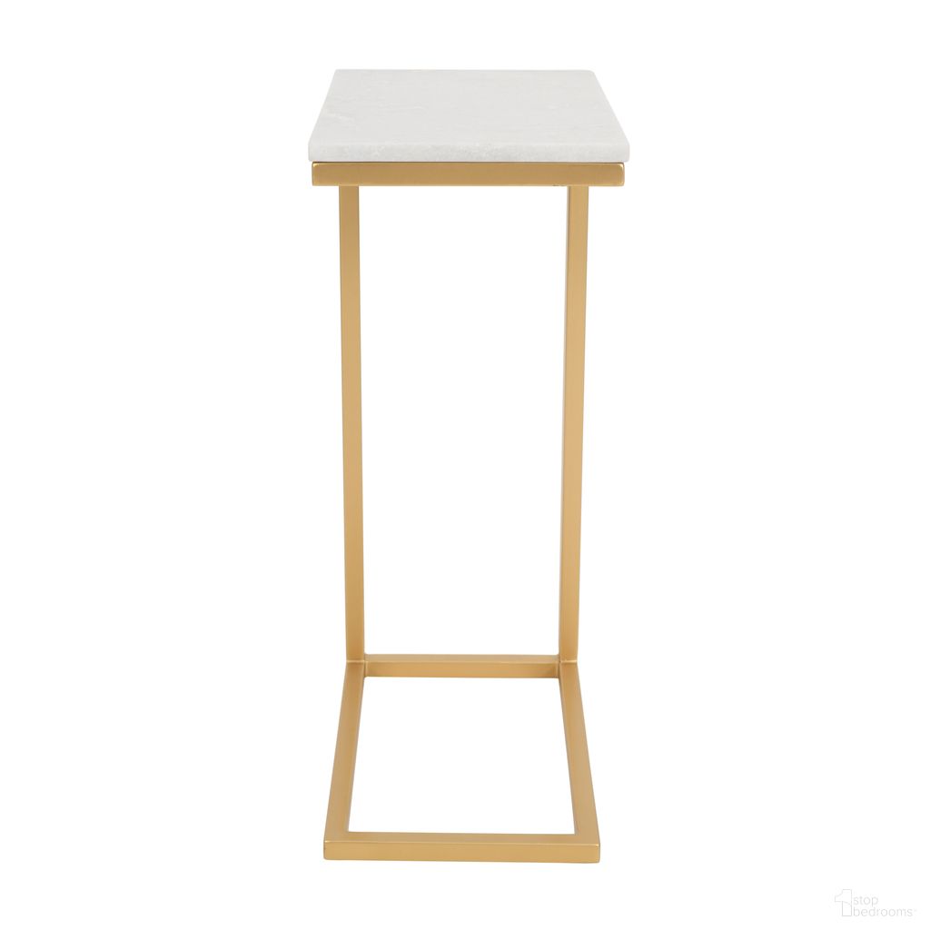 The appearance of Aurora Solid Marble Accent C-Table Set of 2 In Gold designed by Jofran in the modern / contemporary interior design. This gold piece of furniture  was selected by 1StopBedrooms from Aurora Collection to add a touch of cosiness and style into your home. Sku: 2330-AURORA. Material: Iron.