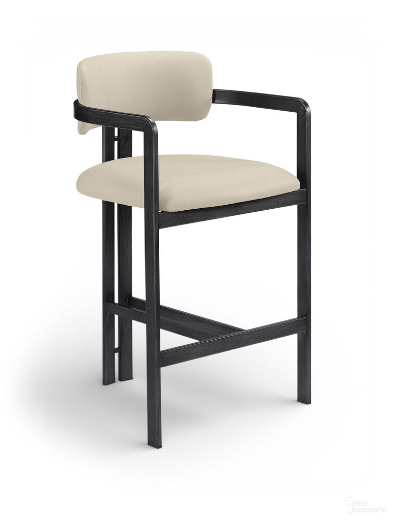 The appearance of Aurum Vegan Leather Upholstered Counter Stool In Beige designed by Meridian in the modern / contemporary interior design. This beige piece of furniture was selected by 1StopBedrooms from Aurum Collection to add a touch of cosiness and style into your home. Sku: 88096Beige-C. Material: Foam.