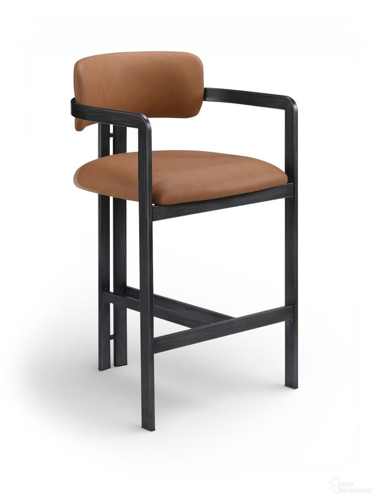 The appearance of Aurum Vegan Leather Upholstered Counter Stool In Cognac designed by Meridian in the modern / contemporary interior design. This cognac piece of furniture was selected by 1StopBedrooms from Aurum Collection to add a touch of cosiness and style into your home. Sku: 88096Cognac-C. Material: Foam.