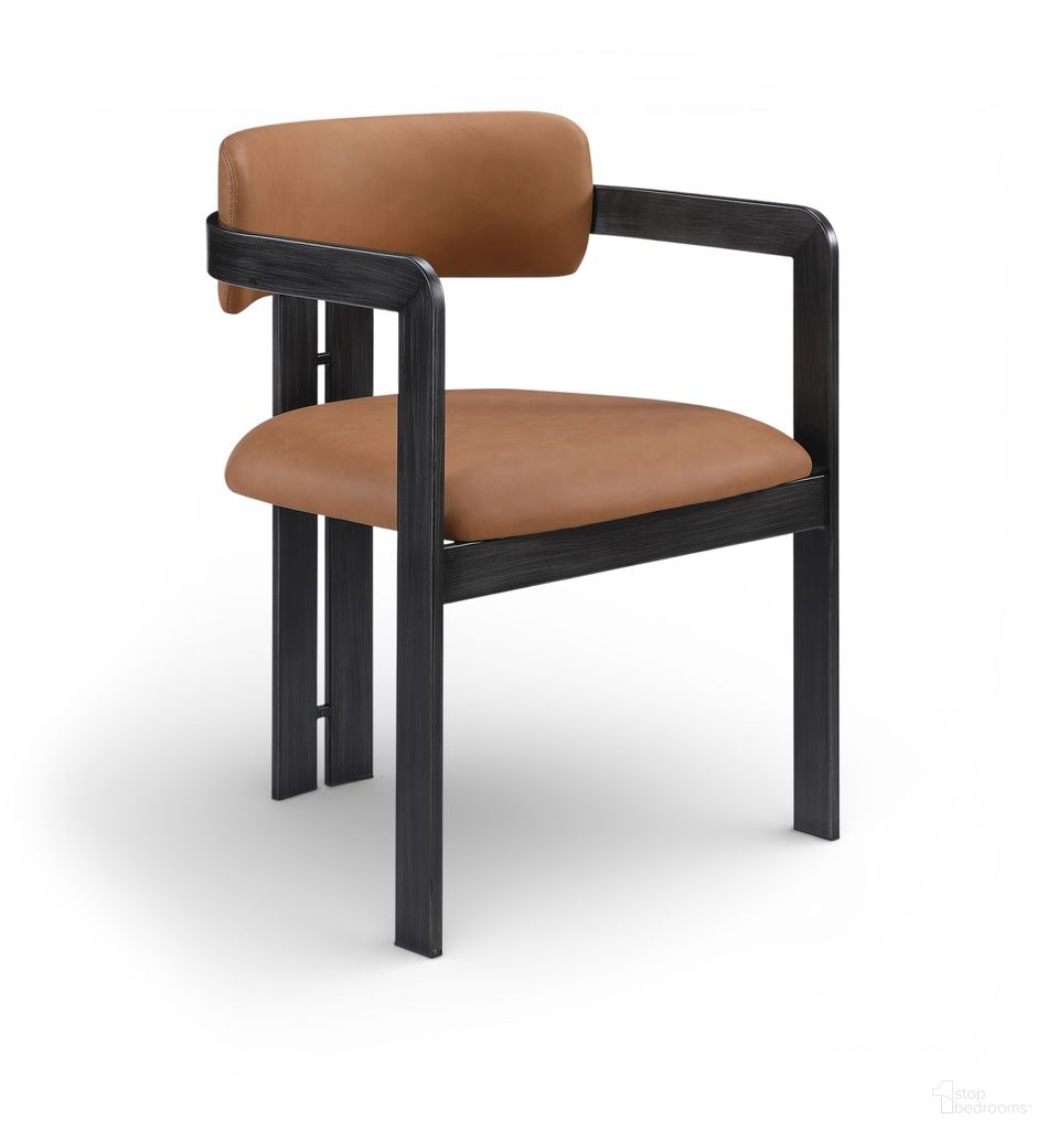 The appearance of Aurum Vegan Leather Upholstered Dining Chair Set of 2 In Cognac designed by Meridian in the modern / contemporary interior design. This cognac piece of furniture was selected by 1StopBedrooms from Aurum Collection to add a touch of cosiness and style into your home. Sku: 88093Cognac-C. Material: Foam. Chair Type: Arm Chair.